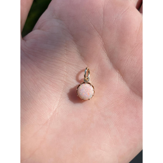 Vintage Solid 10k Yellow Gold Opal Stick Pin Conversion Charm