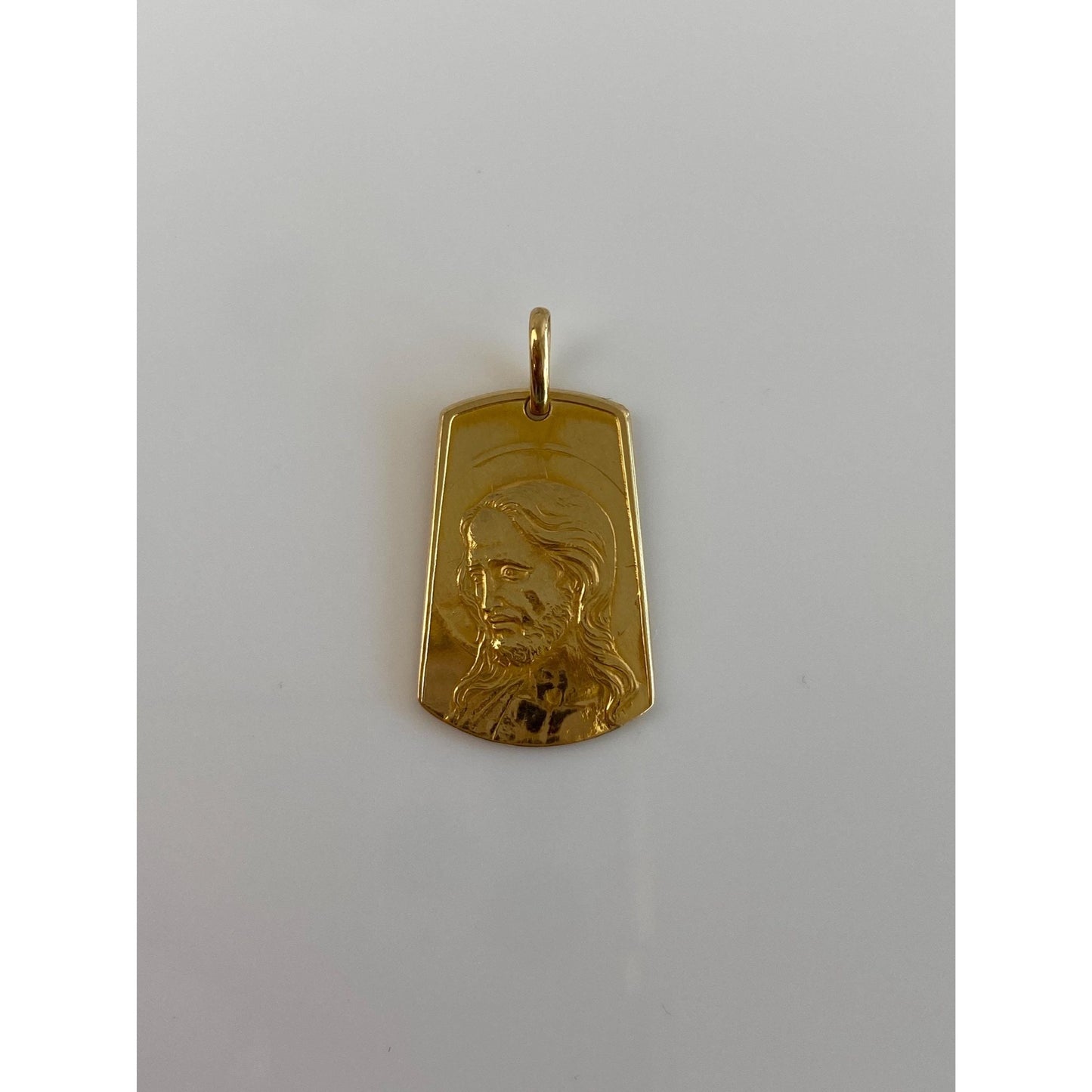 Vintage Solid 18k Yellow Gold Jesus Religious Charm