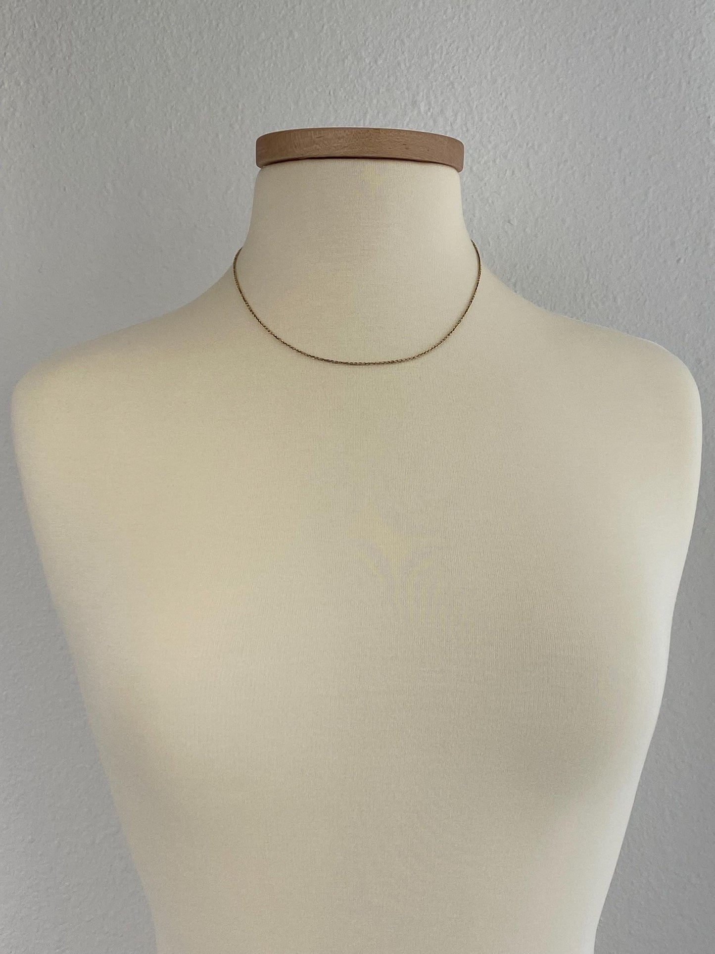 Vintage Solid 14k Yellow Gold Tight Rolo Chain Necklace - 17.75 inches
