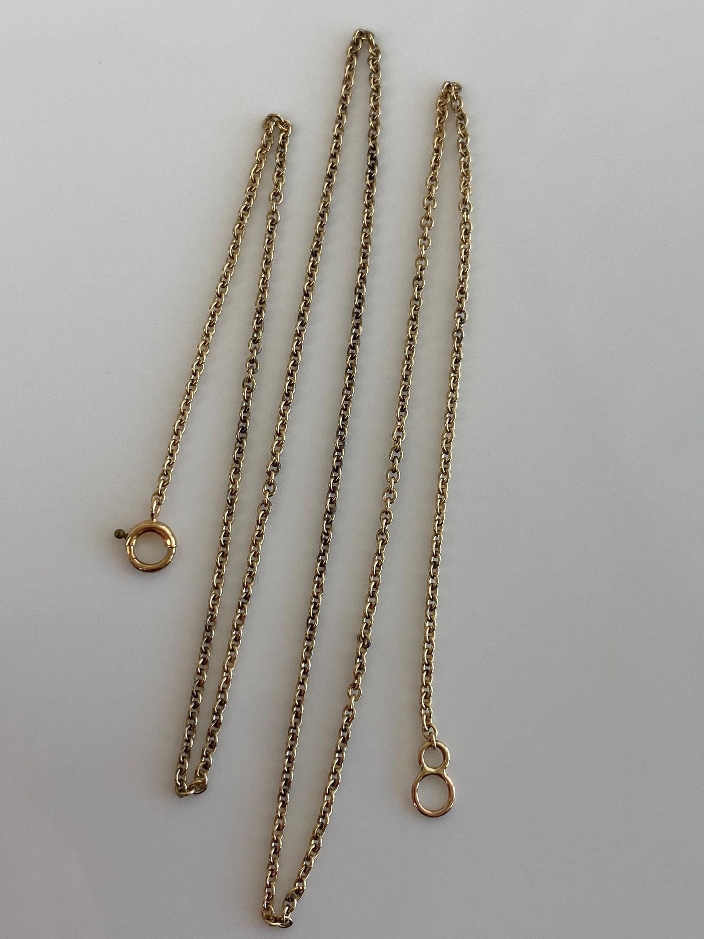Vintage Solid 14k Yellow Gold Tight Rolo Chain Necklace - 17.75 inches