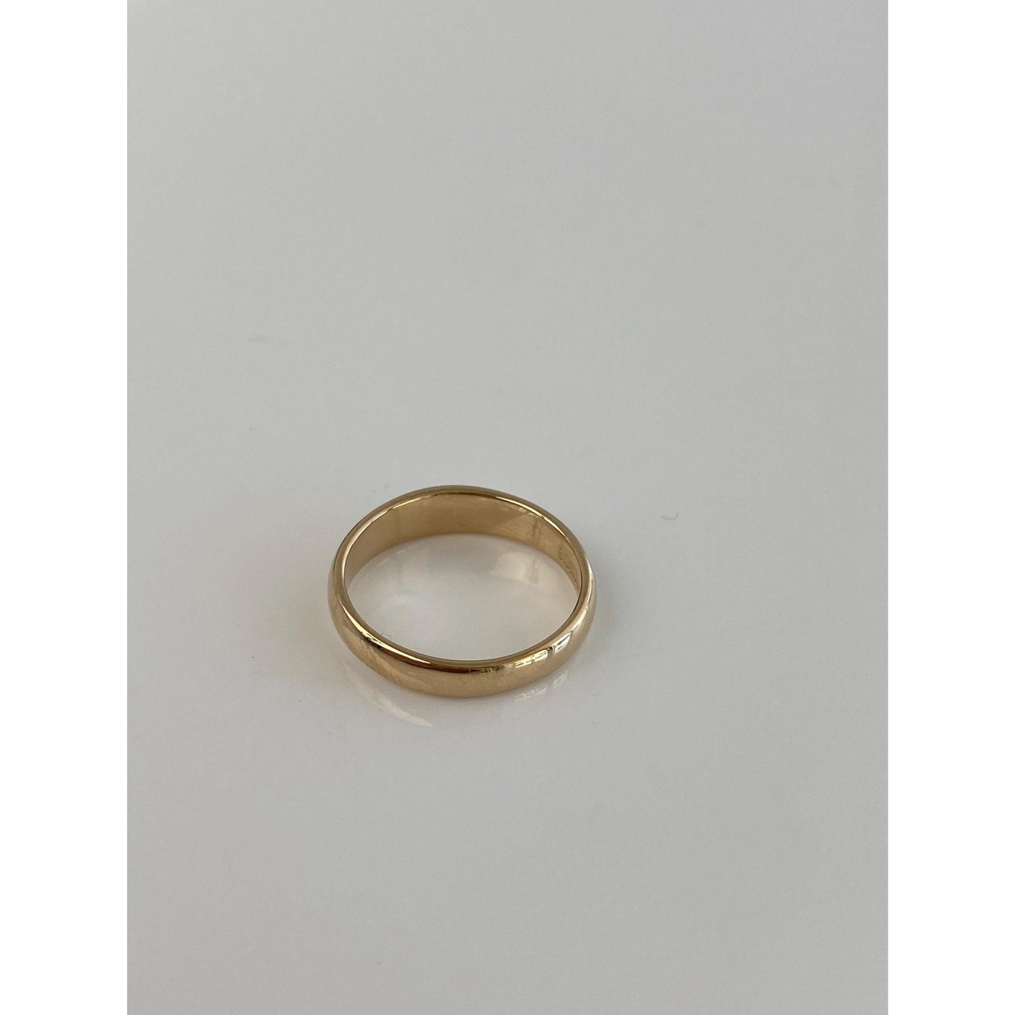 Vintage Solid 14k Yellow Gold Enamel Tree of Life Ring Band - Size 6.75