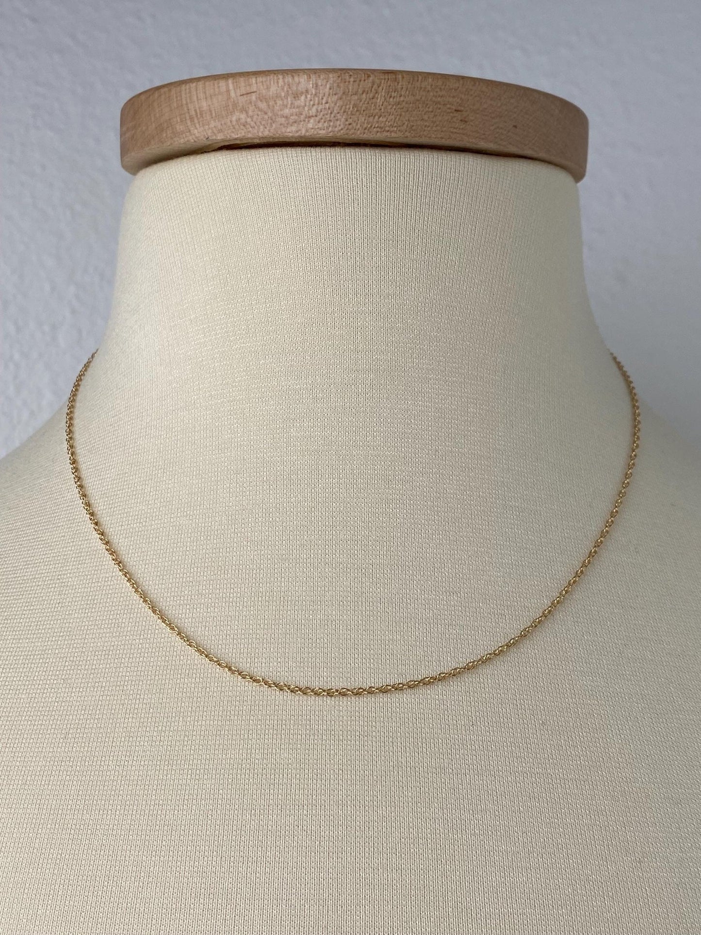 Vintage Solid 14k Yellow Gold Chain Necklace - 18 inches