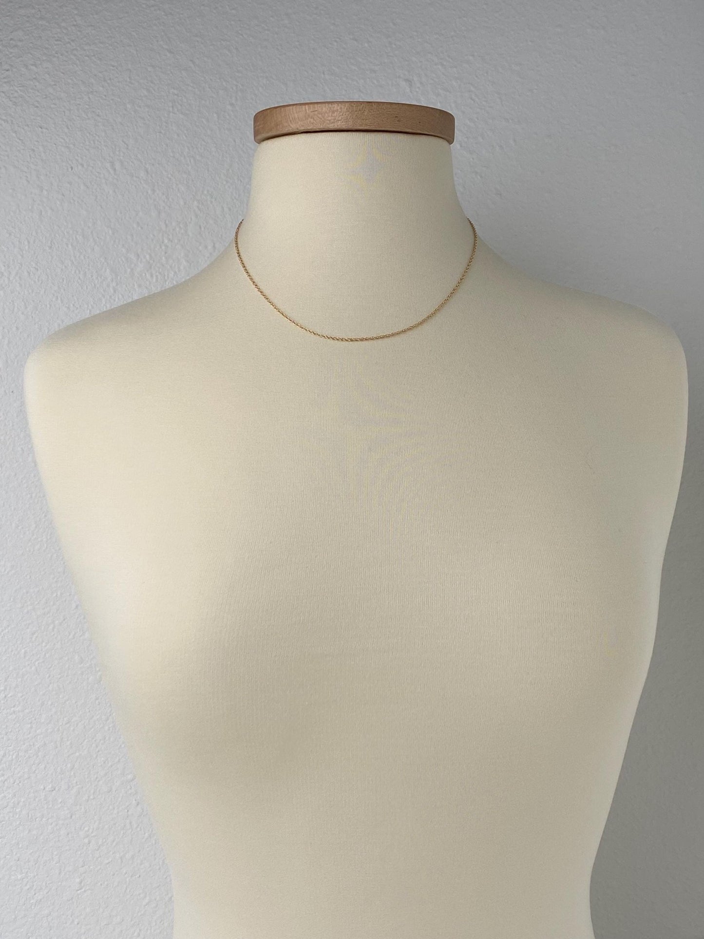 Vintage Solid 14k Yellow Gold Chain Necklace - 18 inches