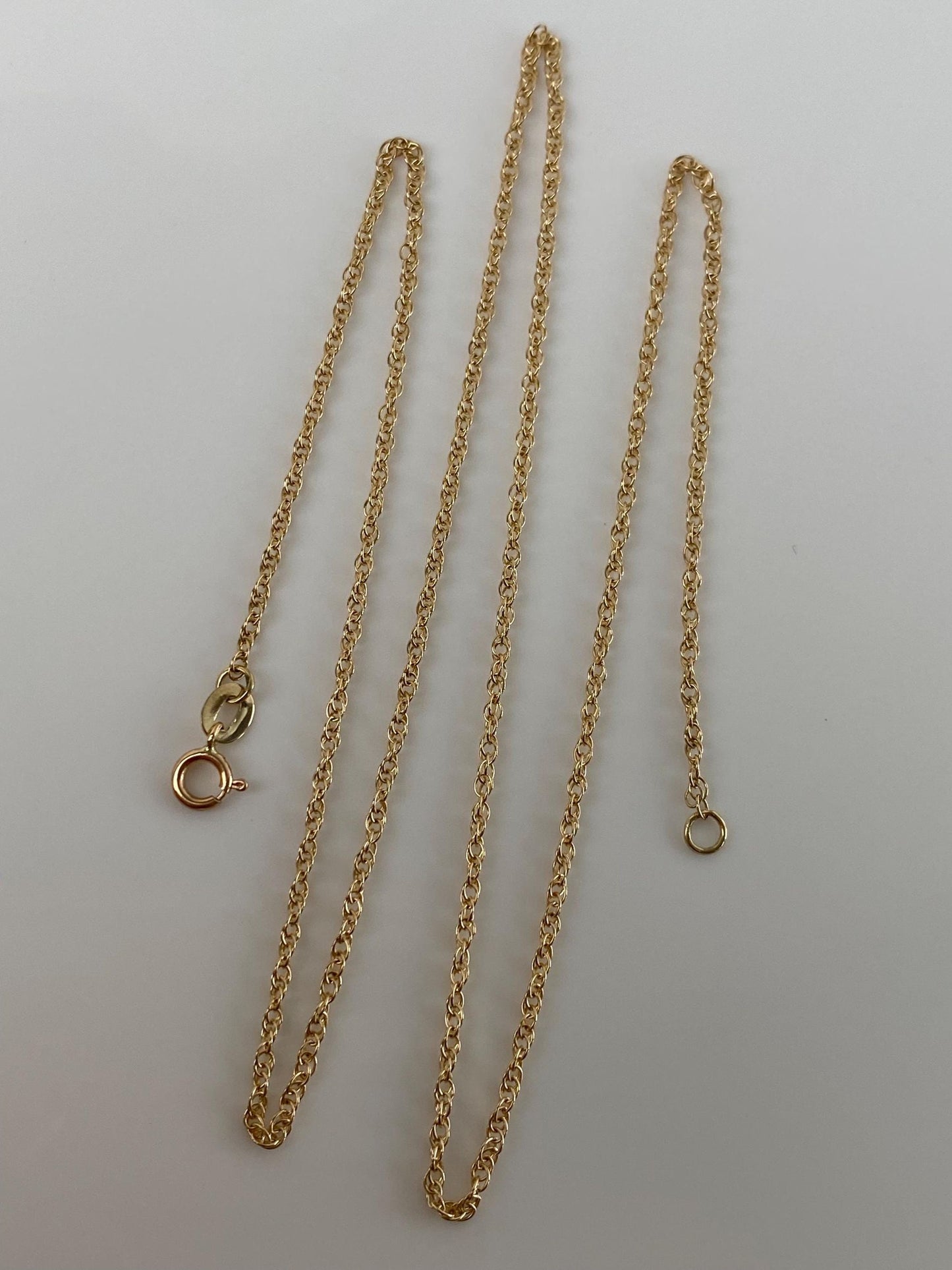 Vintage Solid 14k Yellow Gold Chain Necklace - 18 inches