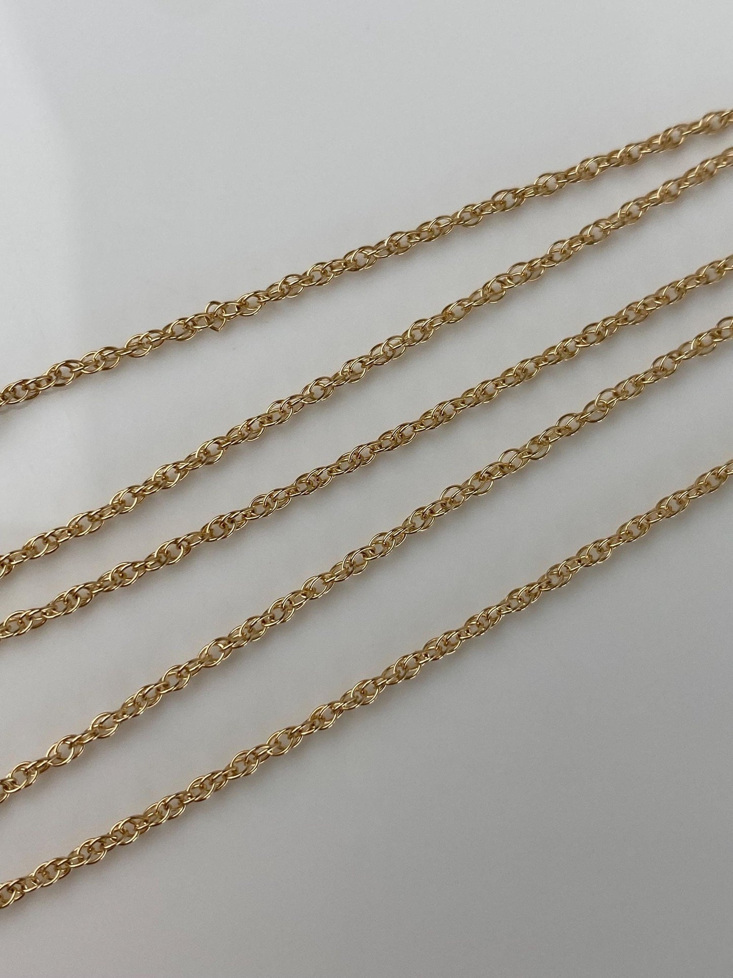 Vintage Solid 14k Yellow Gold Chain Necklace - 18 inches