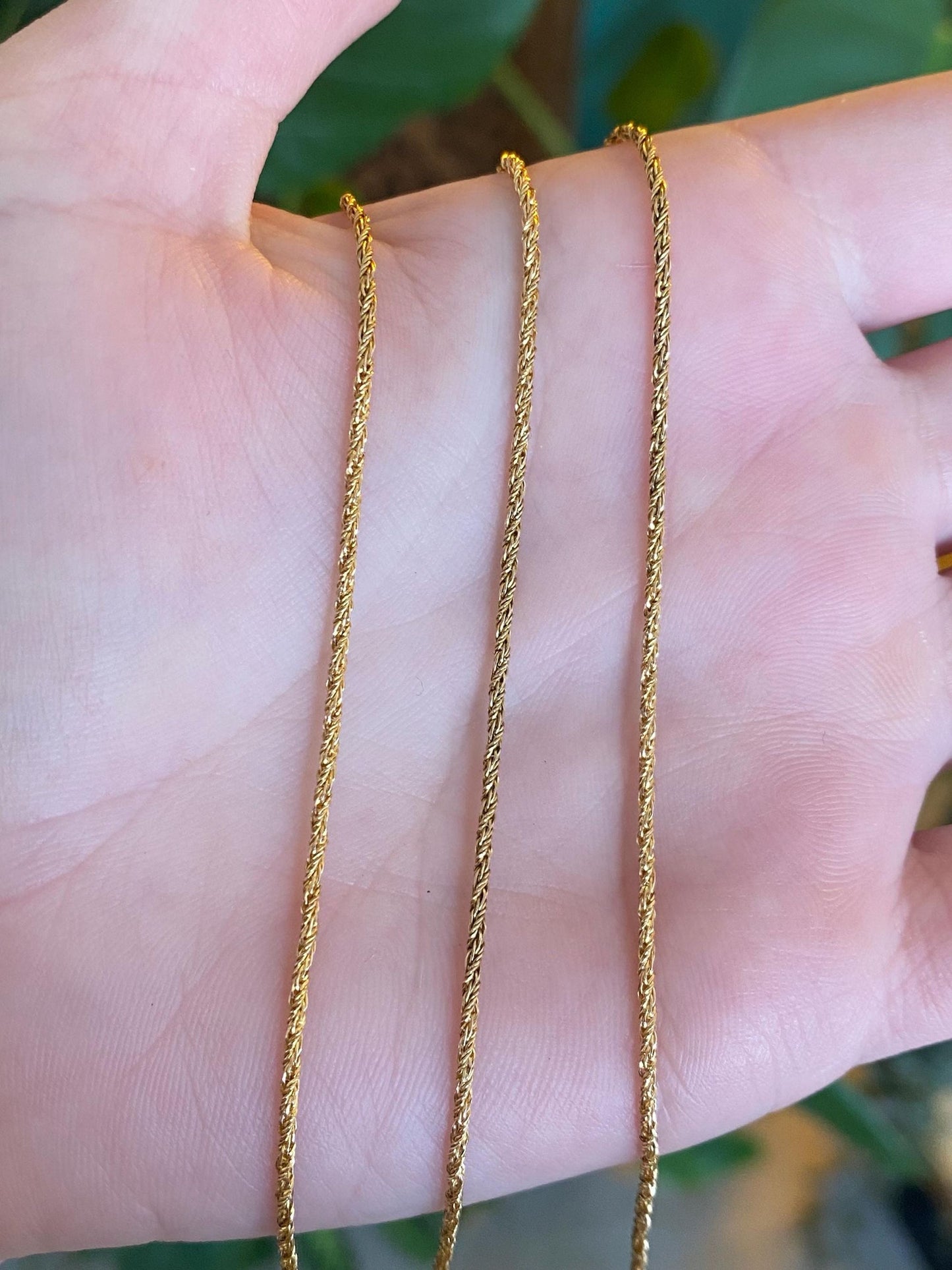 Vintage Solid 14k Yellow Gold Twist Chain Necklace - 22 inches