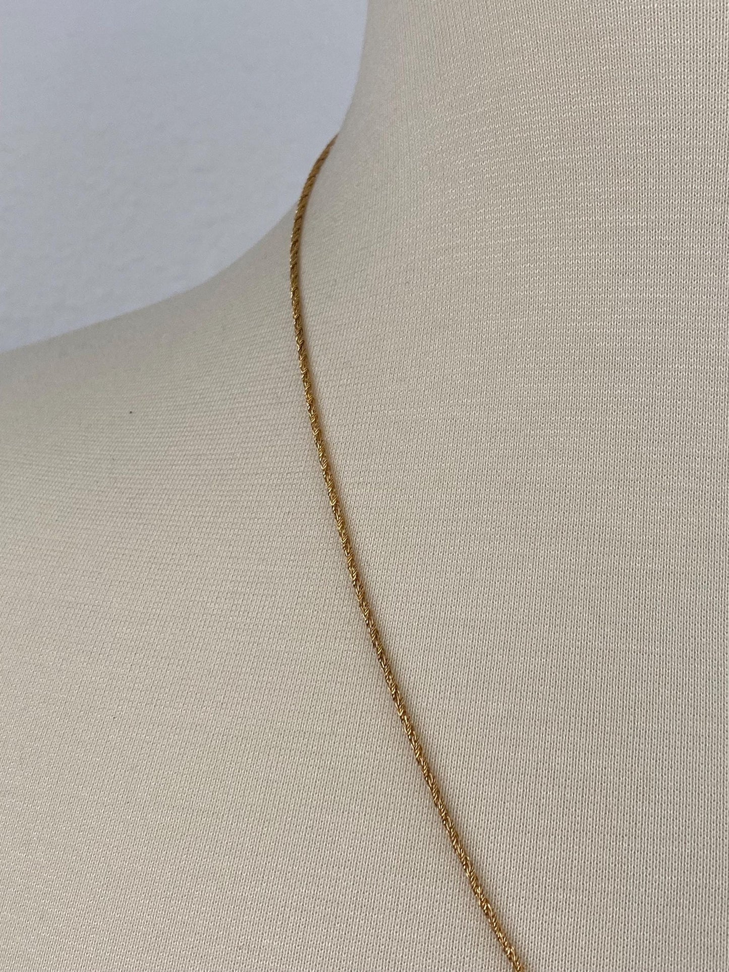 Vintage Solid 14k Yellow Gold Twist Chain Necklace - 22 inches