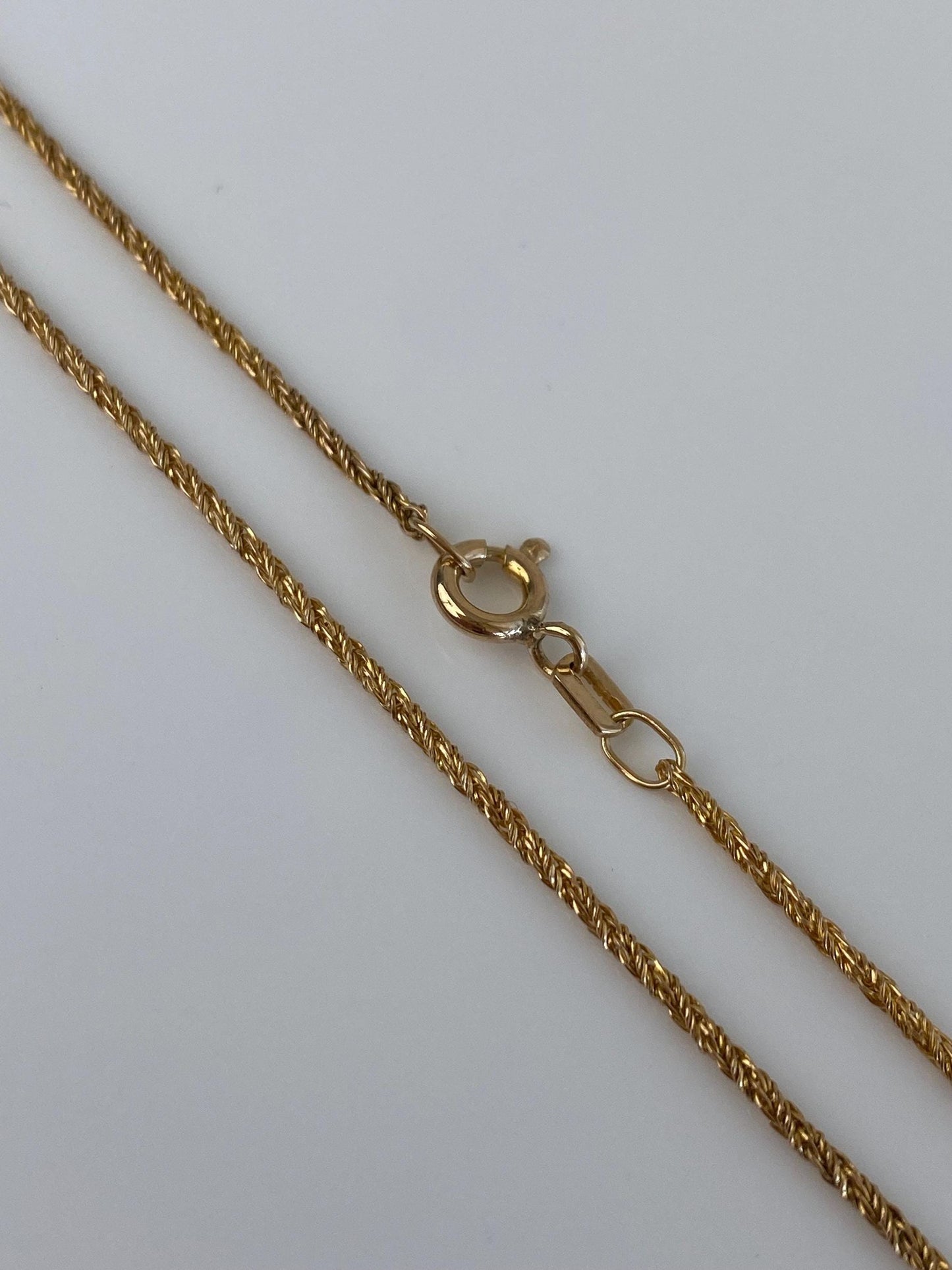 Vintage Solid 14k Yellow Gold Twist Chain Necklace - 22 inches