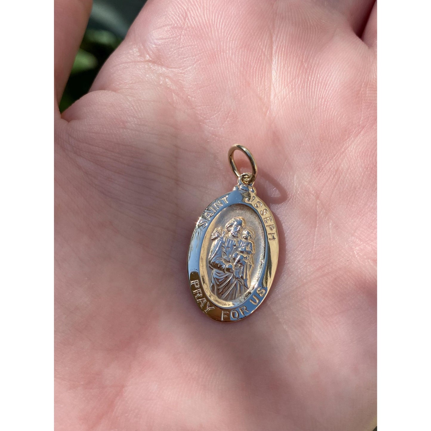 Vintage Solid 14k Yellow Gold St. Joseph Charm