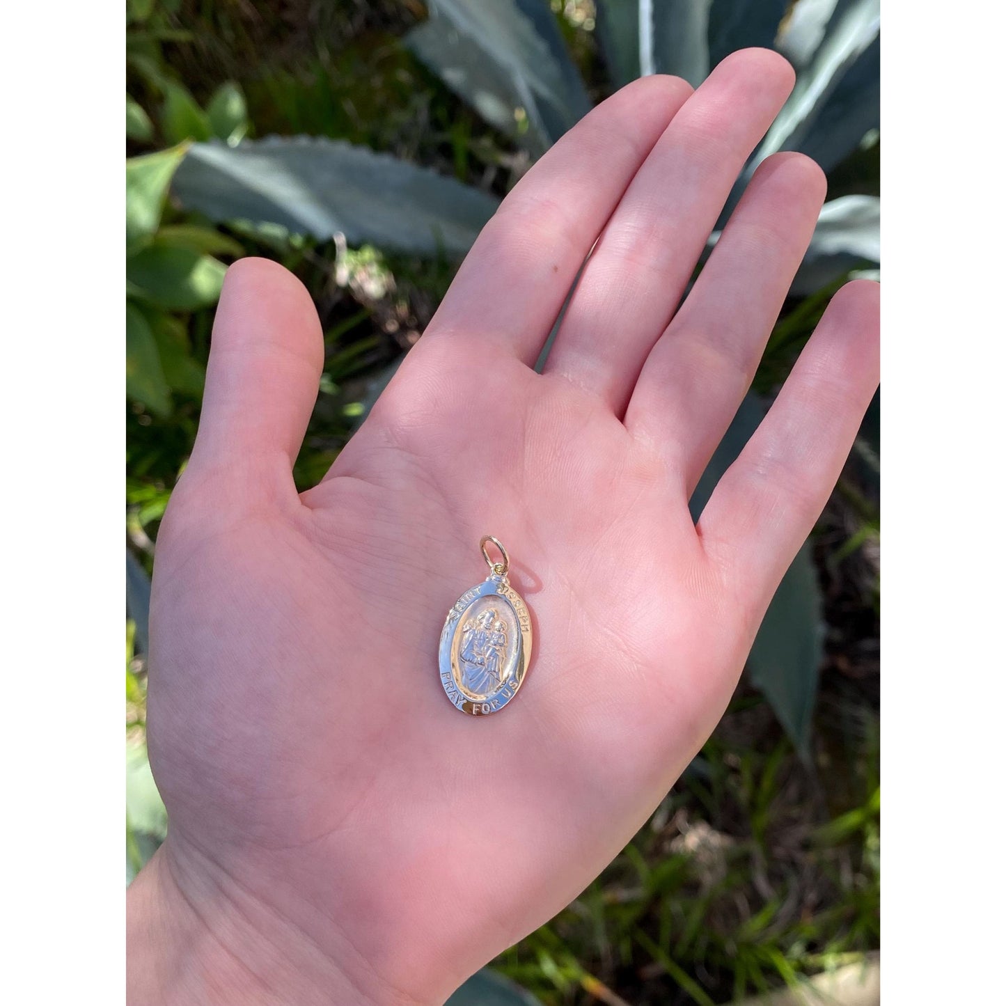 Vintage Solid 14k Yellow Gold St. Joseph Charm