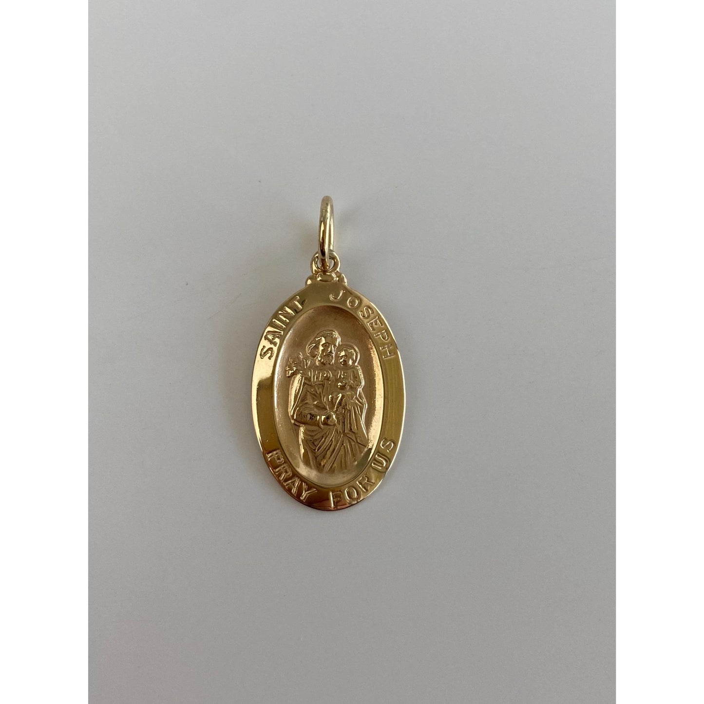 Vintage Solid 14k Yellow Gold St. Joseph Charm