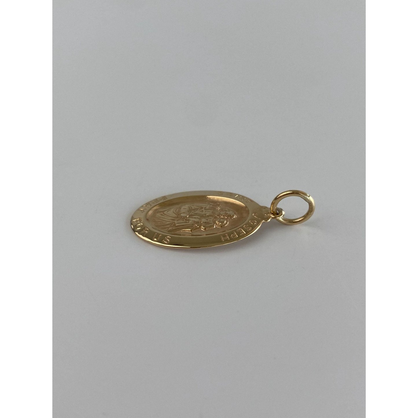 Vintage Solid 14k Yellow Gold St. Joseph Charm