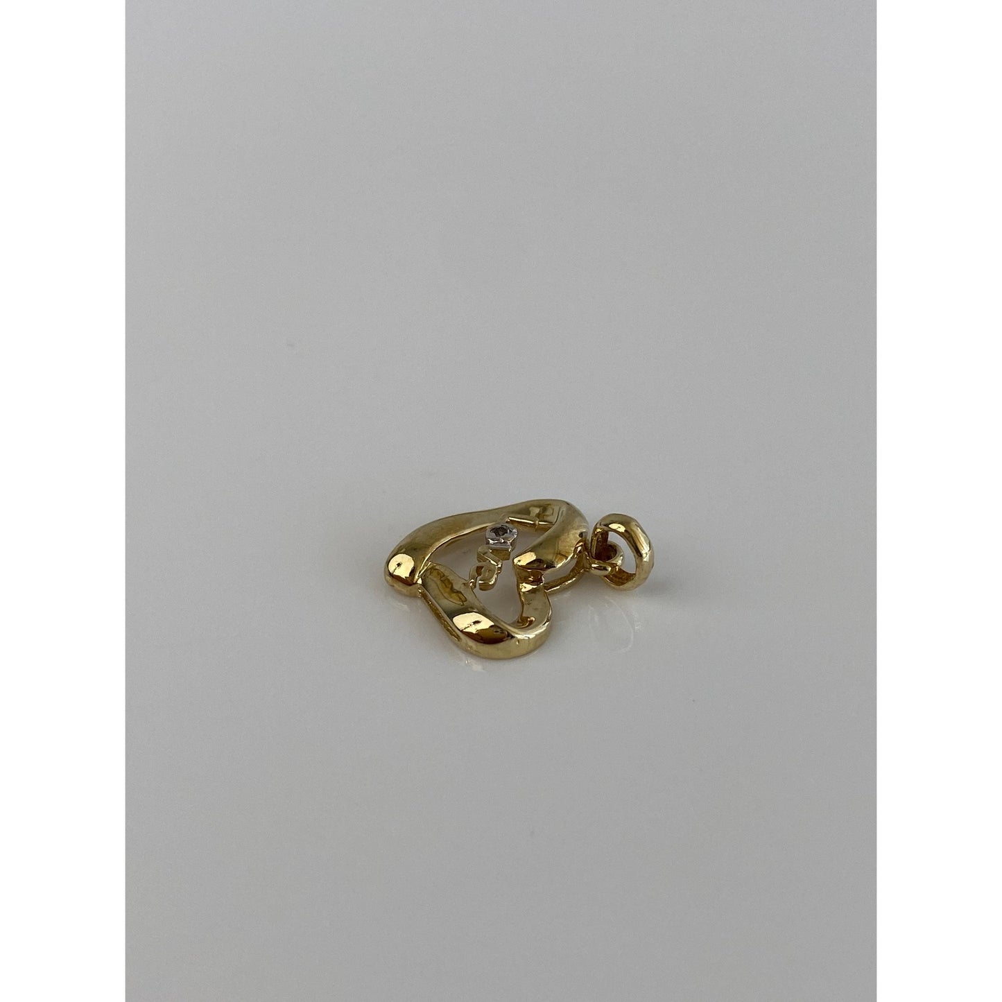 Vintage Solid 10k Yellow Gold Love Heart Charm