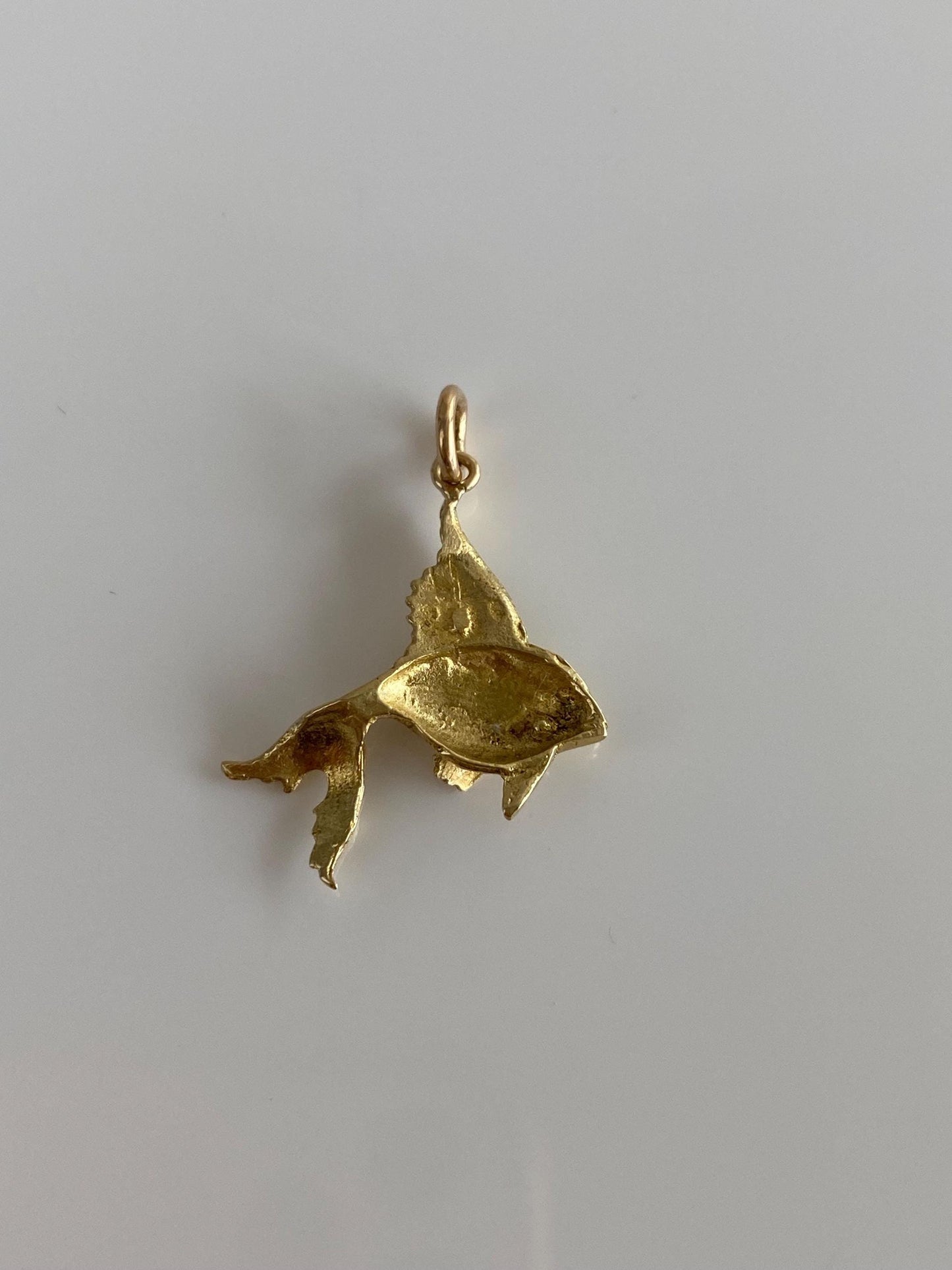 Vintage Solid 14k Yellow Gold Fish Charm