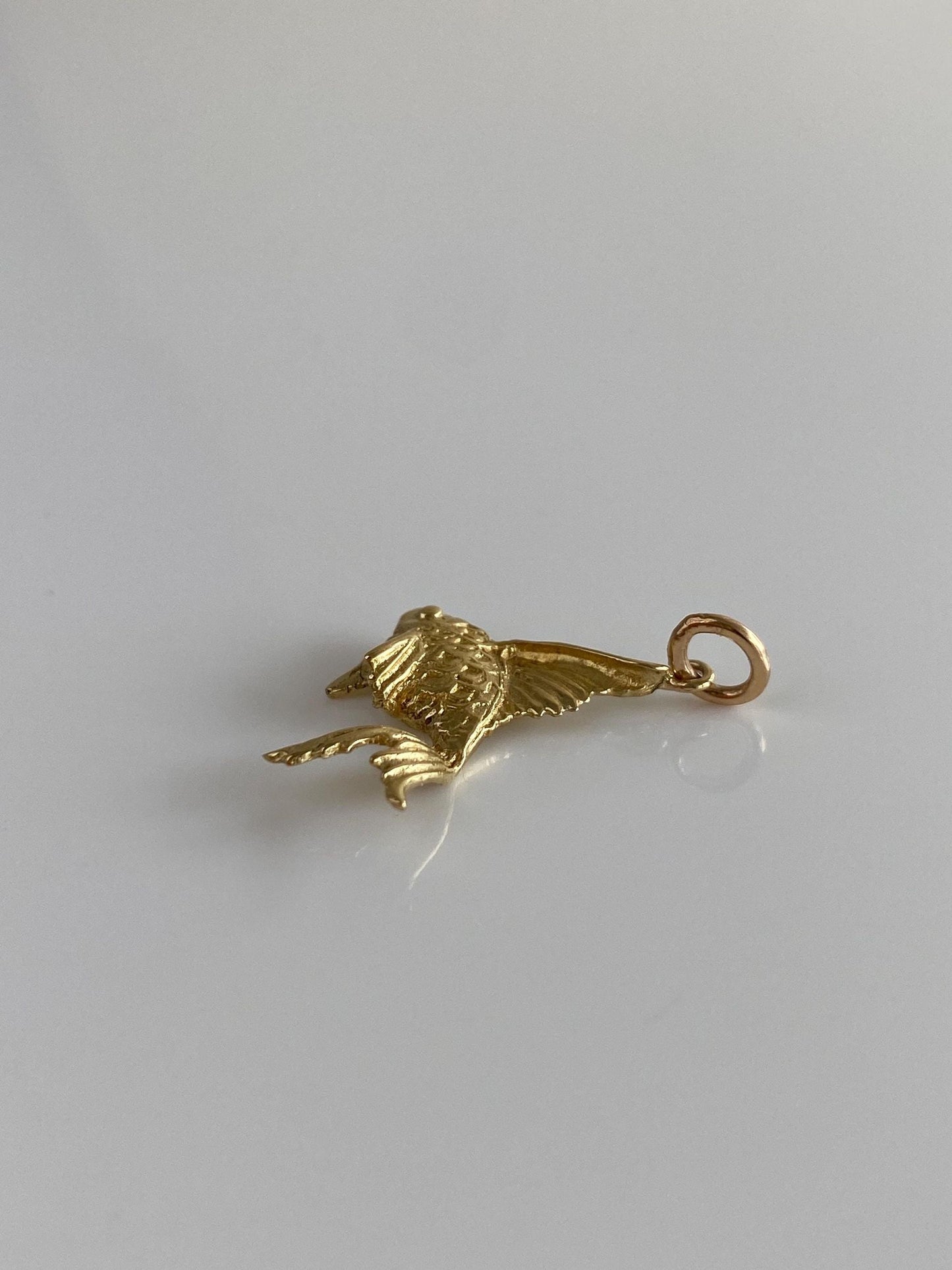 Vintage Solid 14k Yellow Gold Fish Charm