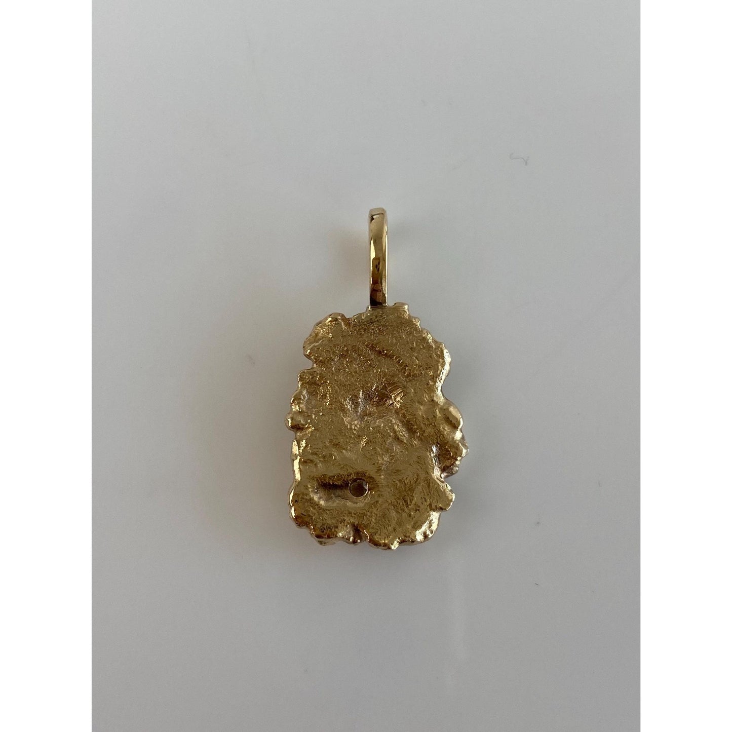 Vintage Solid 10k Yellow Gold Diamond Nugget Charm