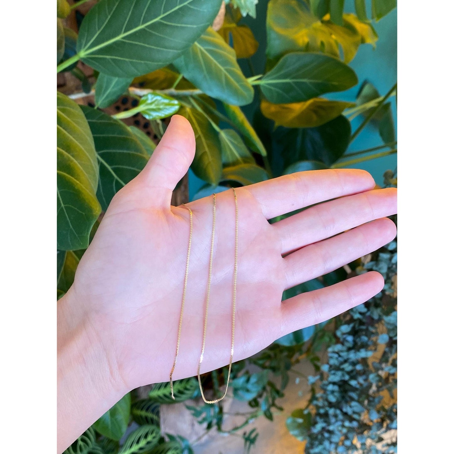 Vintage Solid 14k Yellow Gold Serpentine Chain Necklace - 20.25 inches