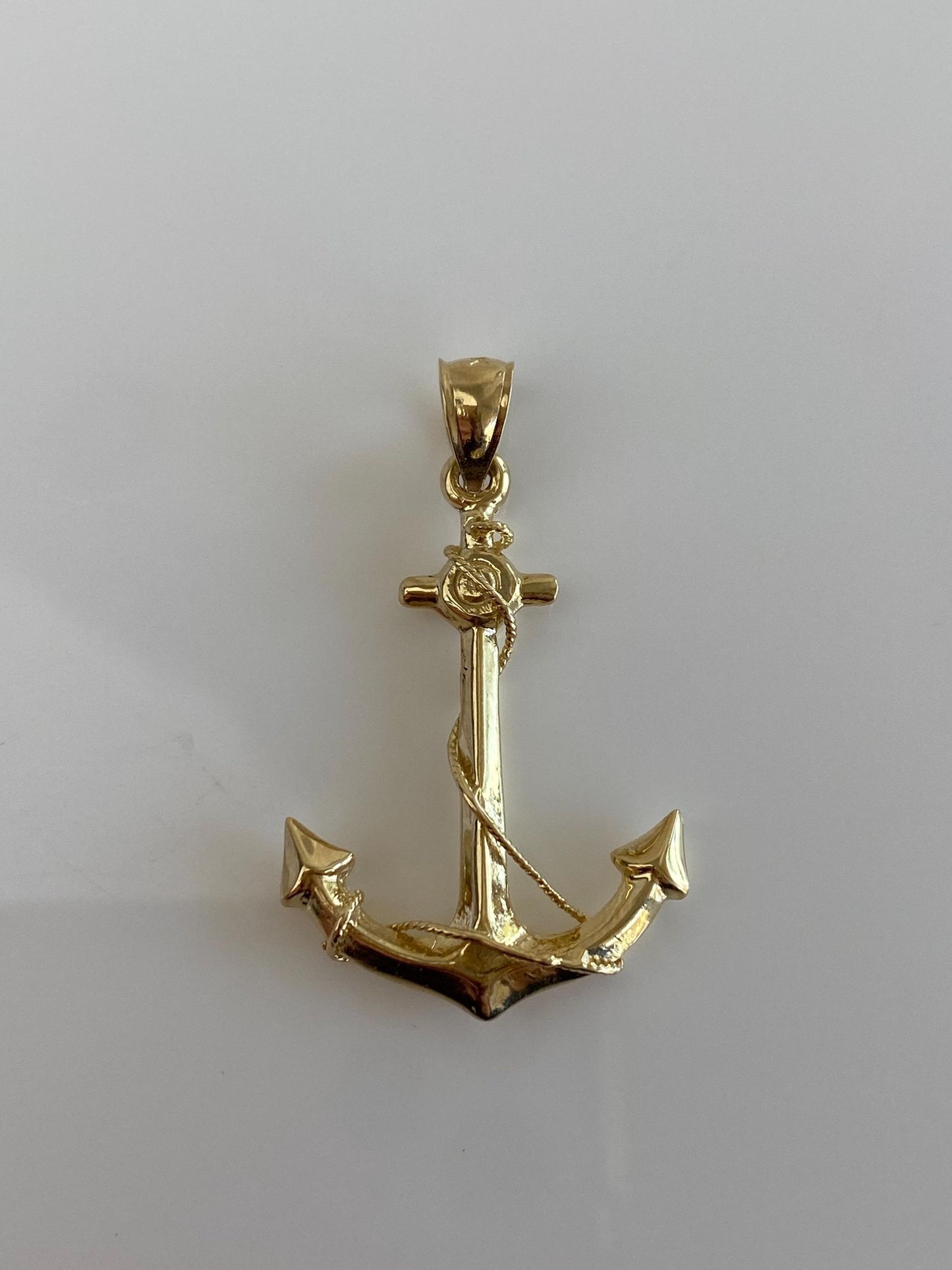 Vintage Solid 14k Yellow Gold Anchor Charm