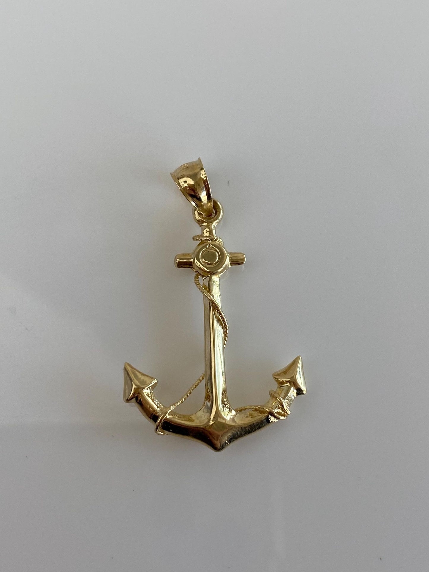 Vintage Solid 14k Yellow Gold Anchor Charm