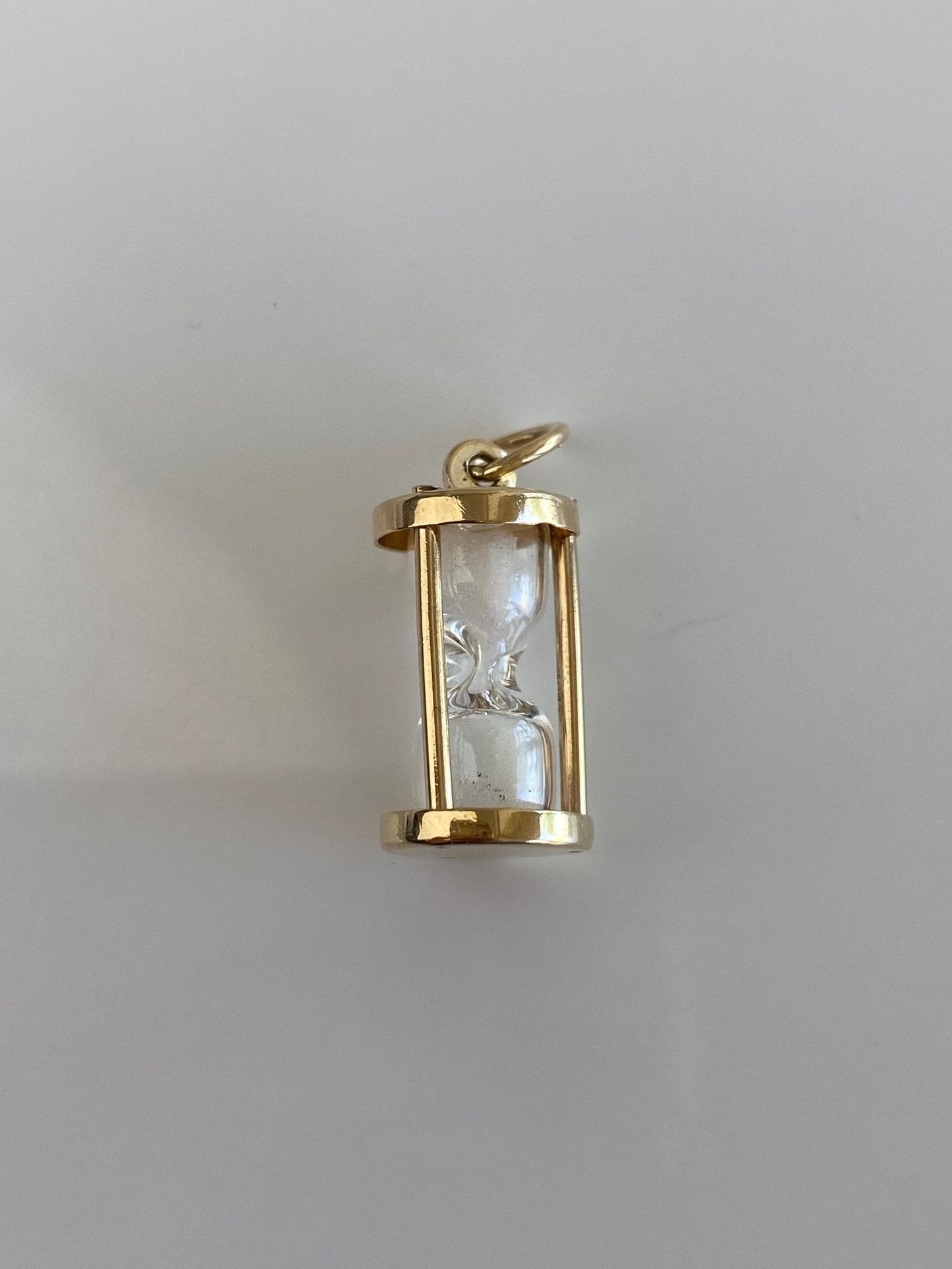 Vintage Solid 14k Yellow Gold Hourglass Charm