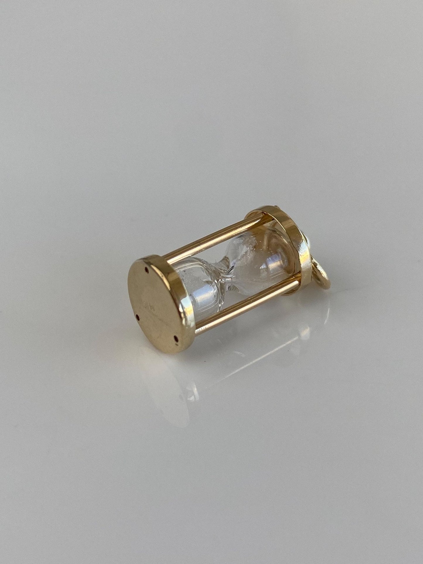 Vintage Solid 14k Yellow Gold Hourglass Charm