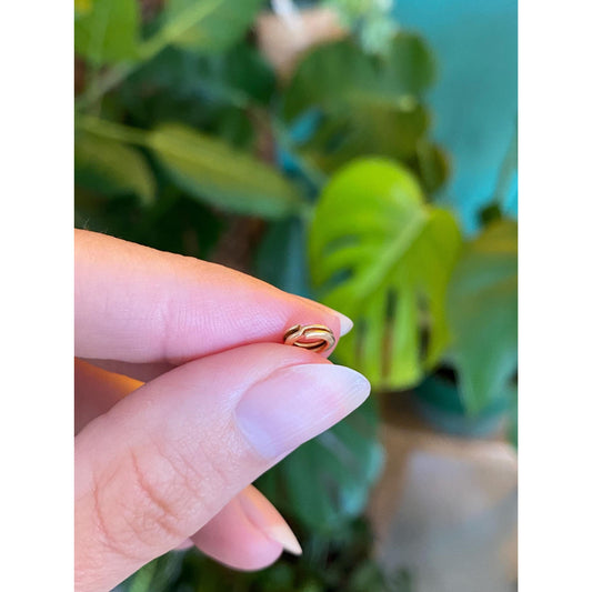 Vintage Solid 18k Yellow Gold Coiled Jump Ring