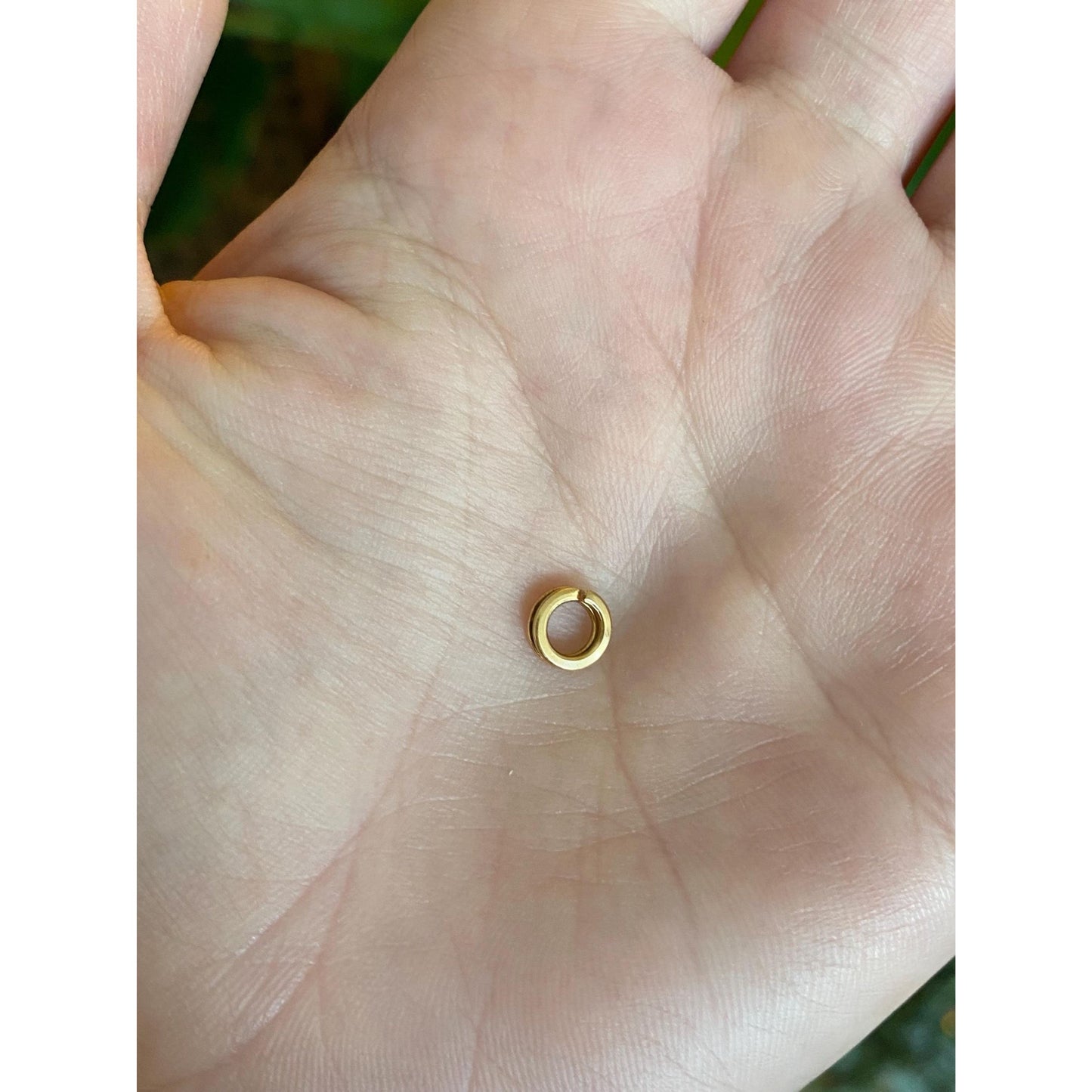 Vintage Solid 18k Yellow Gold Coiled Jump Ring