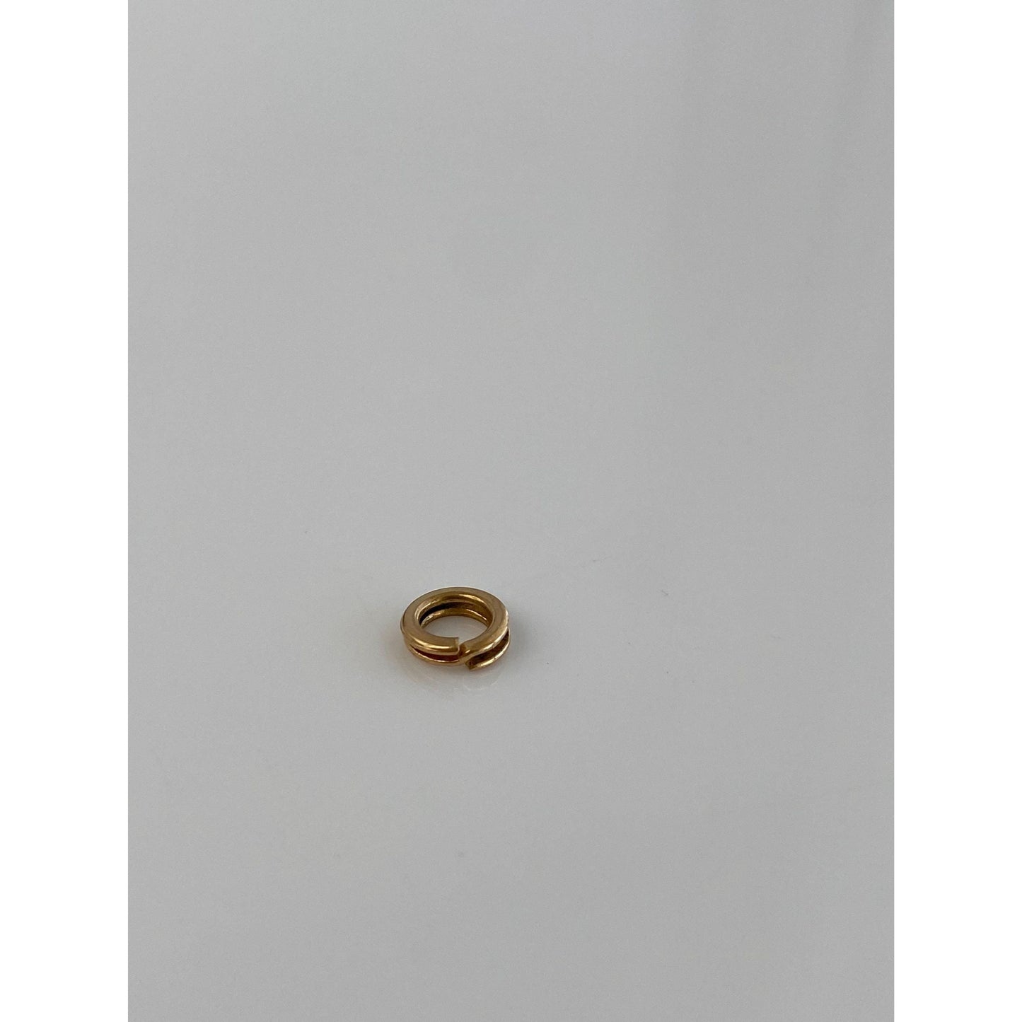 Vintage Solid 18k Yellow Gold Coiled Jump Ring