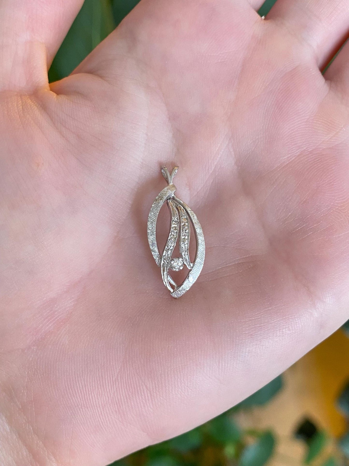 Solid 14k Yellow Gold Diamond Charm
