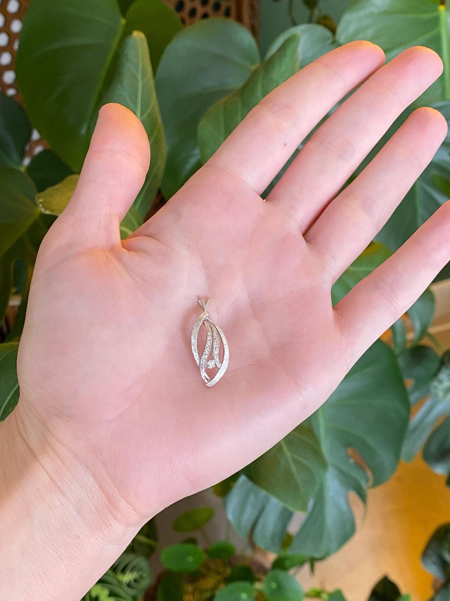 Solid 14k Yellow Gold Diamond Charm