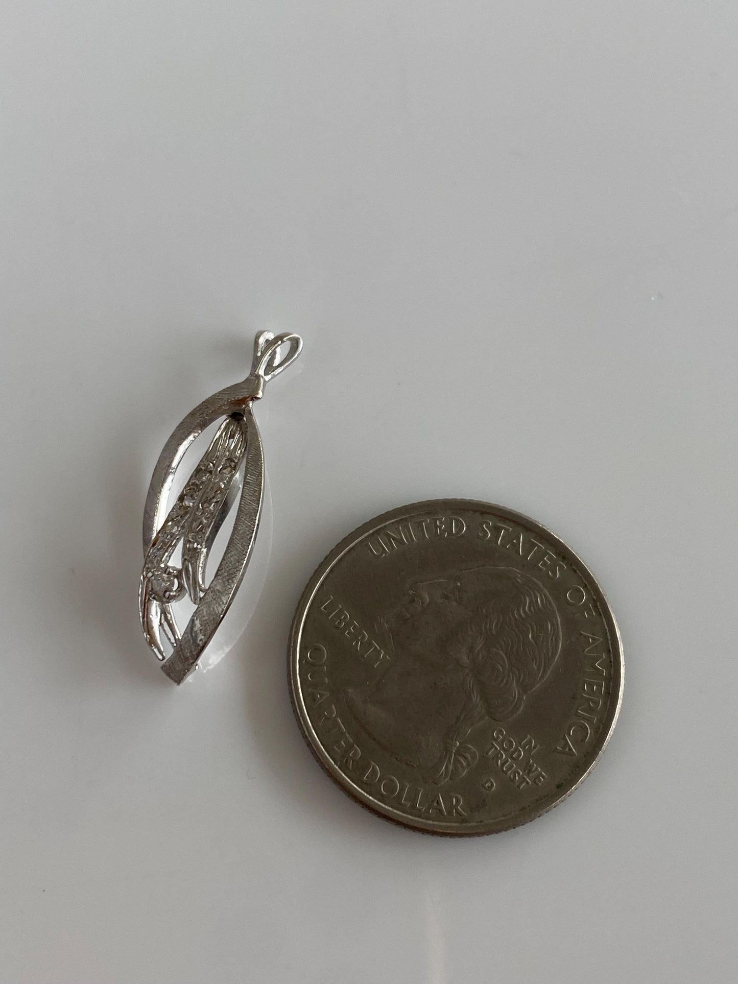 Solid 14k Yellow Gold Diamond Charm