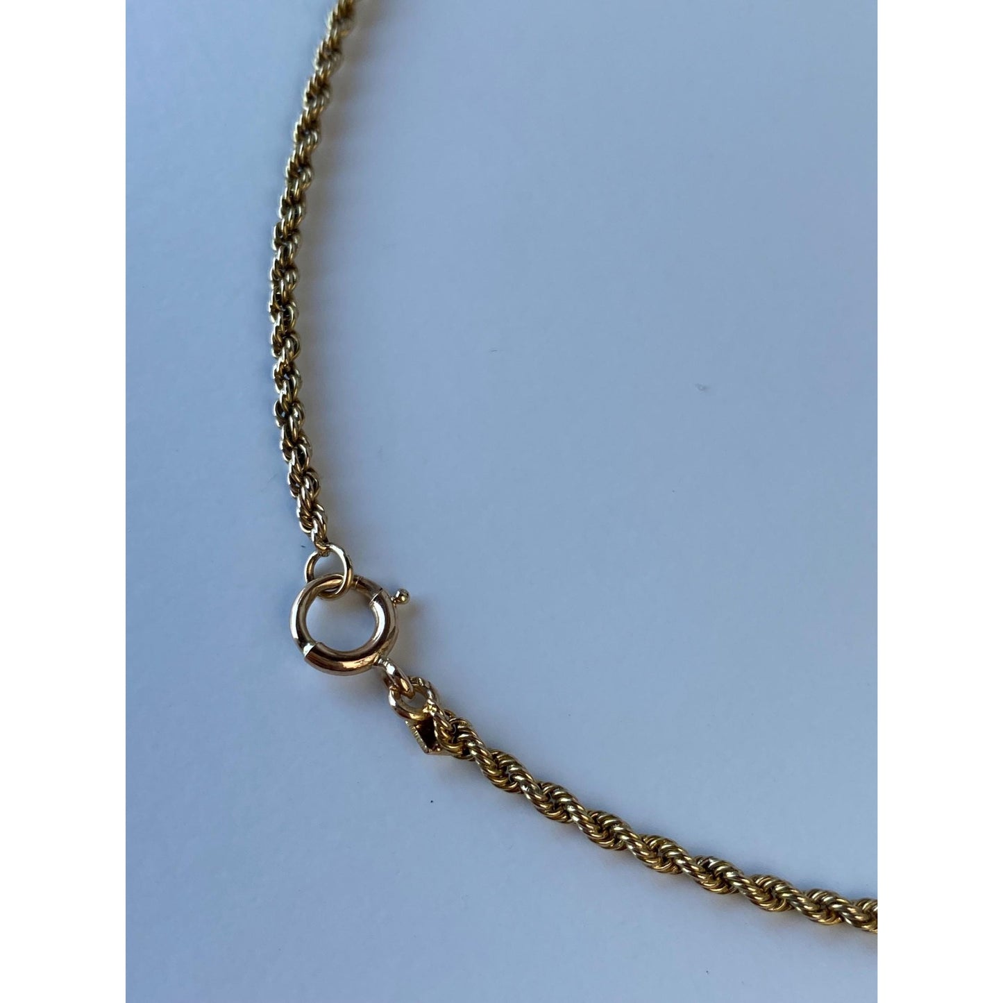 Vintage Solid 14k Yellow Gold Rope Chain Necklace - 27 inches