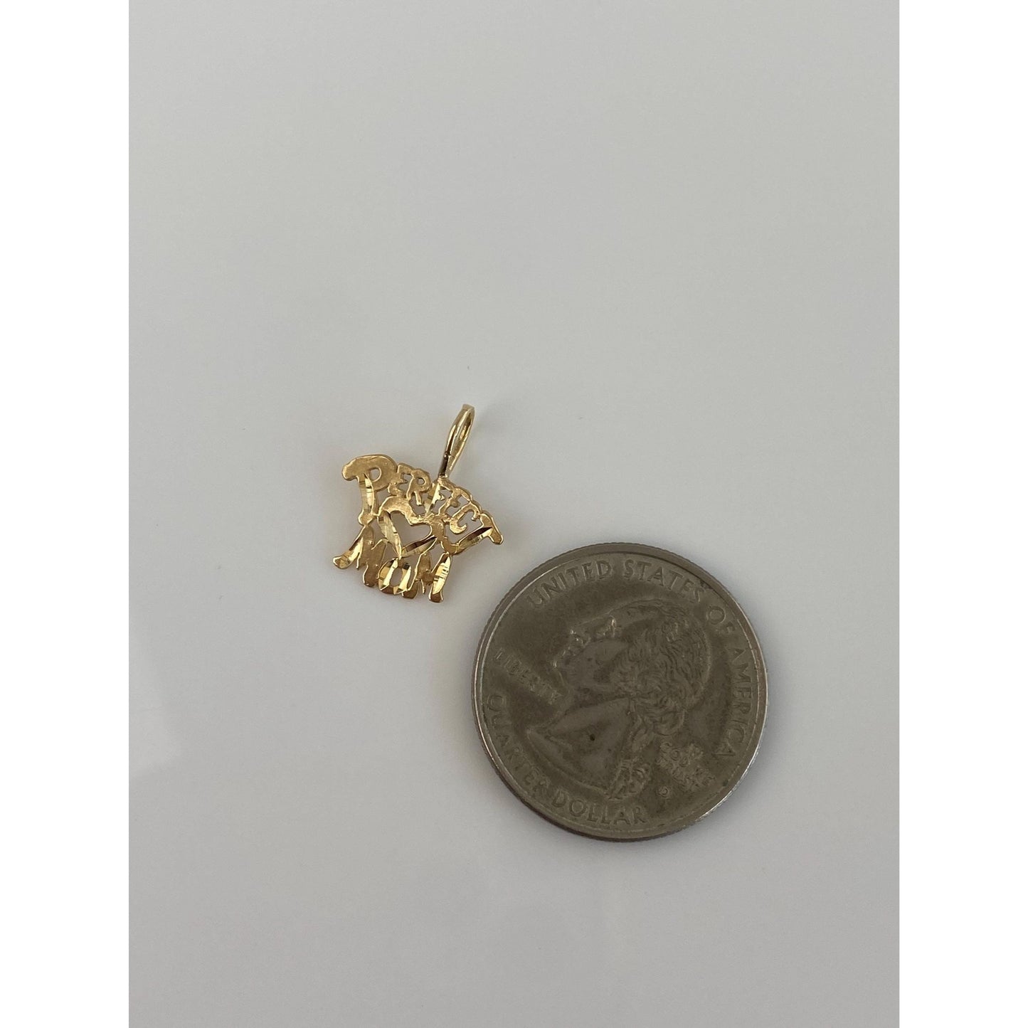 Vintage Solid 14k Yellow Gold Perfect Mom Charm