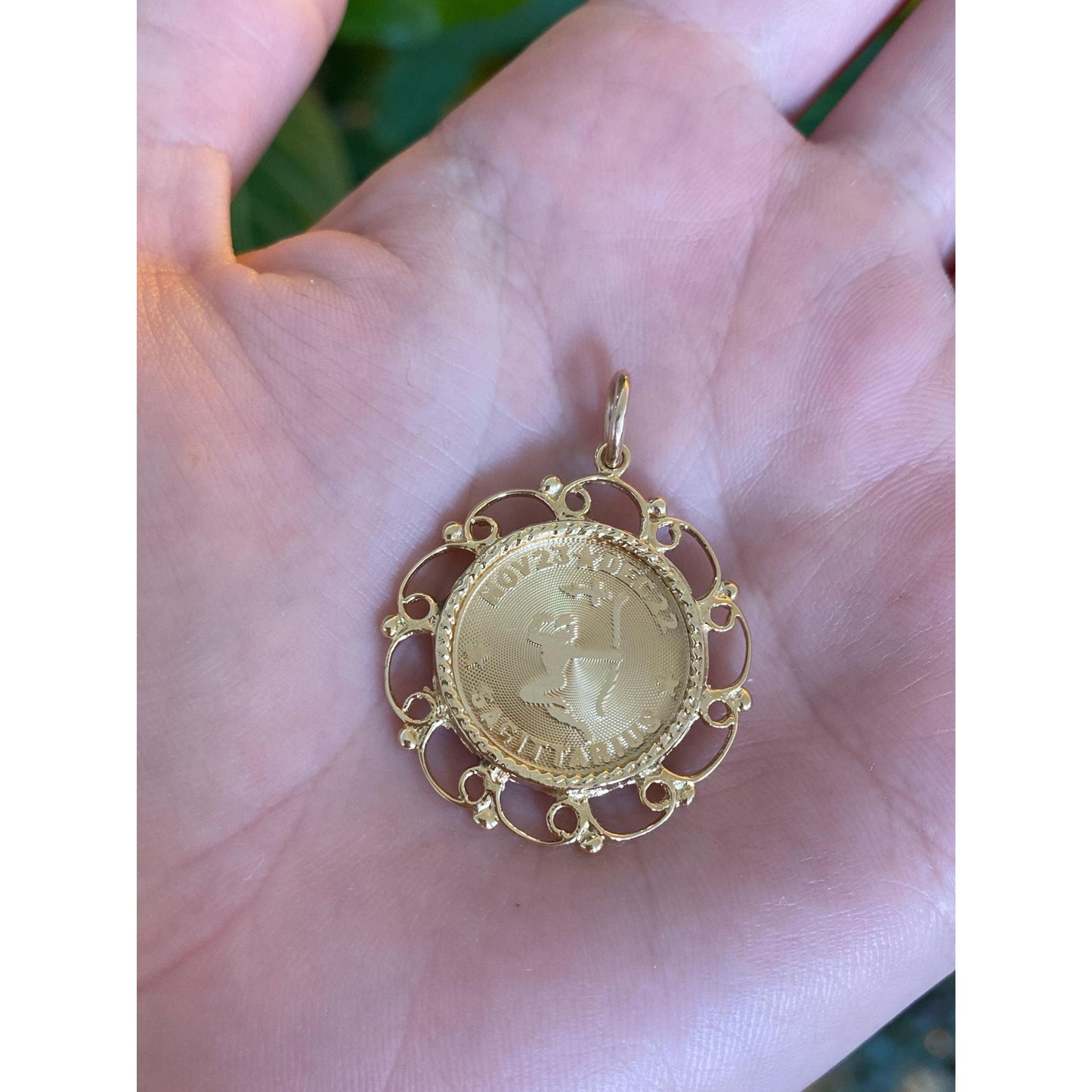 Vintage Solid 14k Yellow Gold Sagittarius Charm