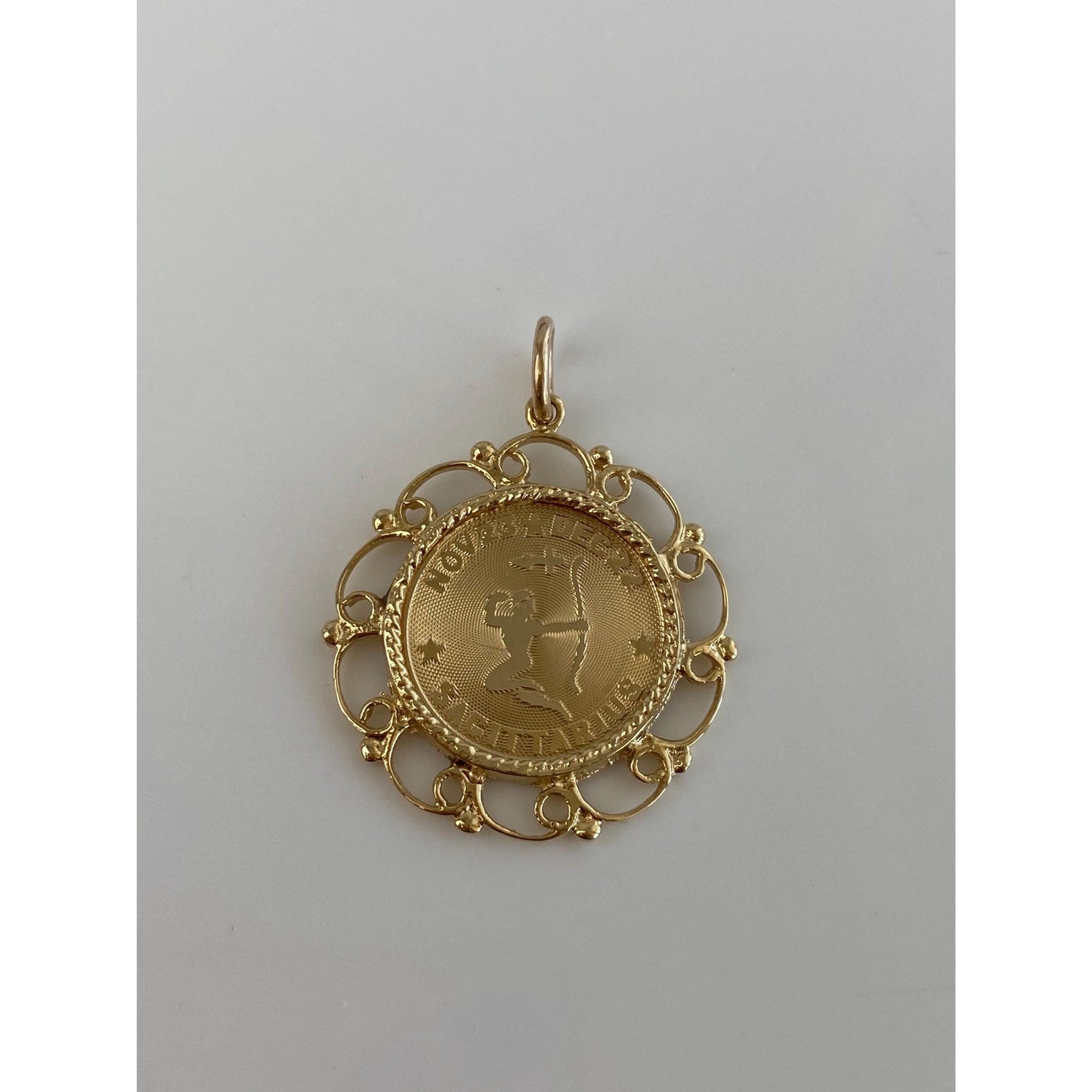 Vintage Solid 14k Yellow Gold Sagittarius Charm