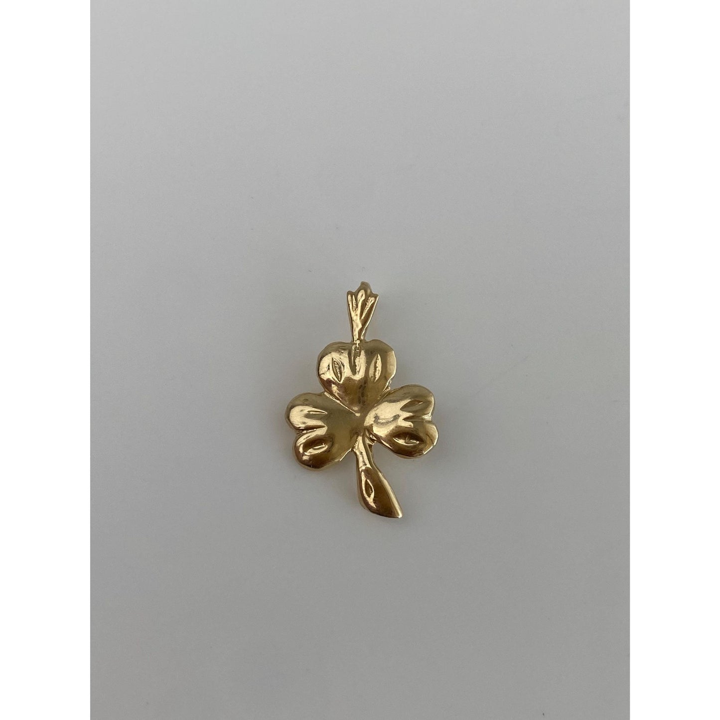 Vintage Solid 14k Yellow Gold Shamrock Charm