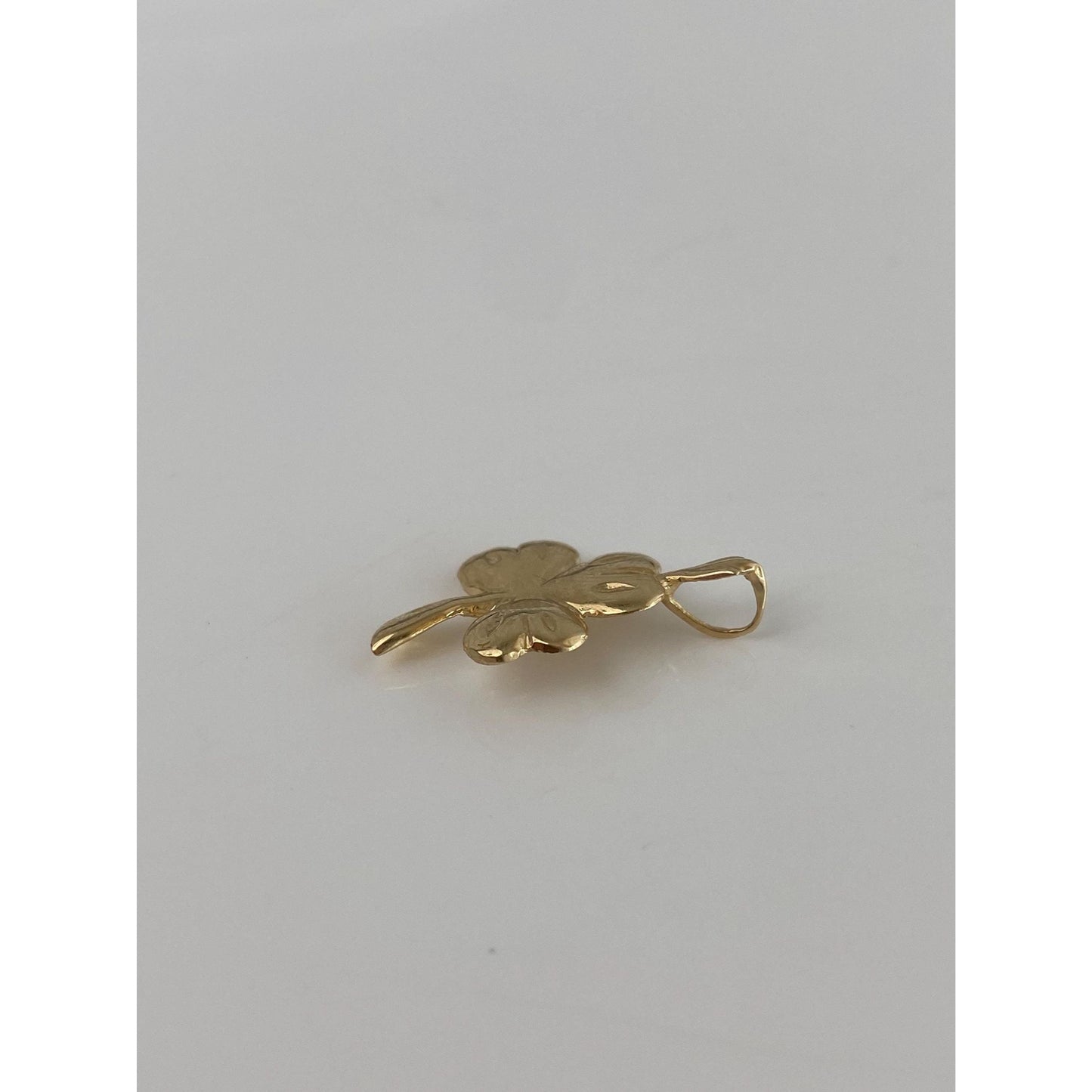 Vintage Solid 14k Yellow Gold Shamrock Charm