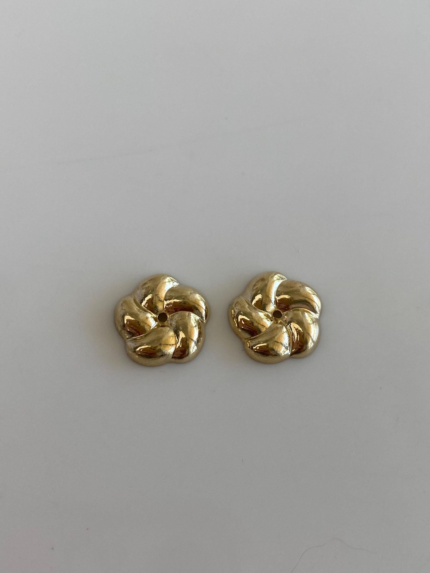 Vintage Solid 14k Yellow Gold Knot Style Earring Jackets