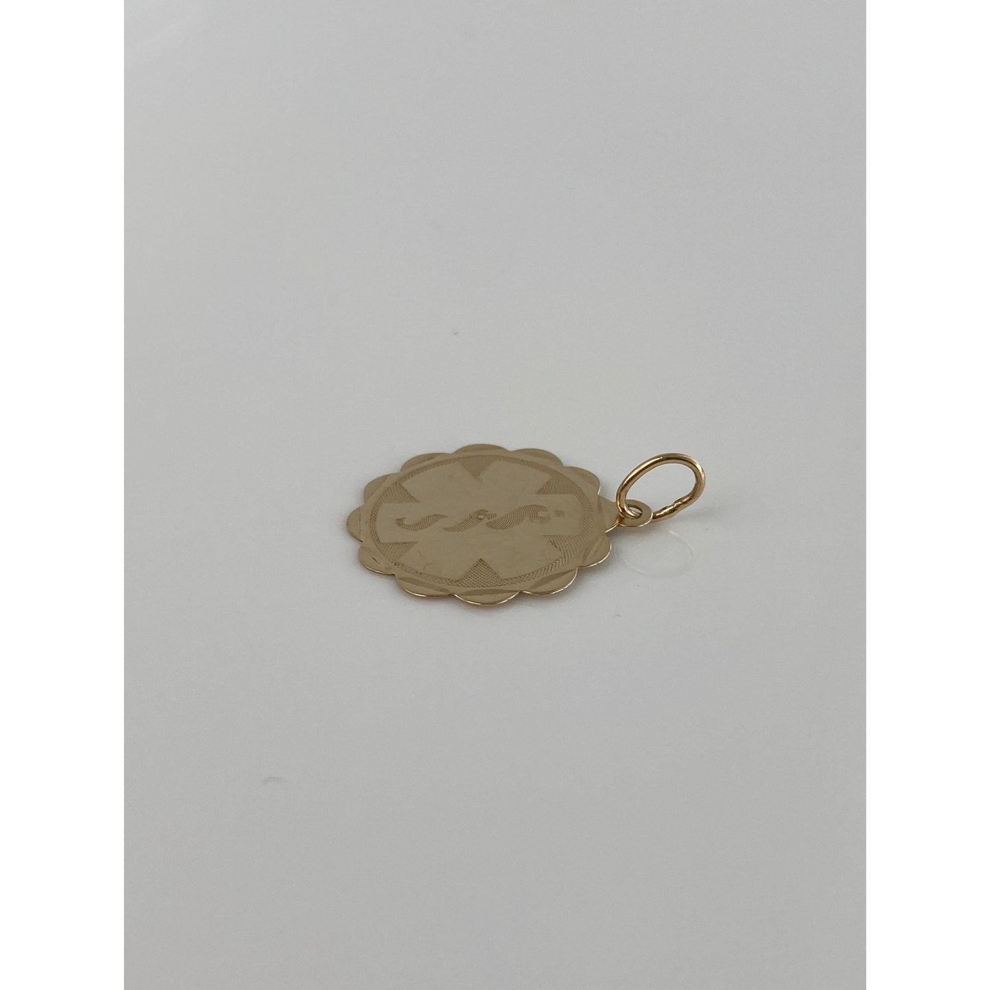 Vintage Solid 14k Yellow Gold Medical Rod of Asclepius Charm