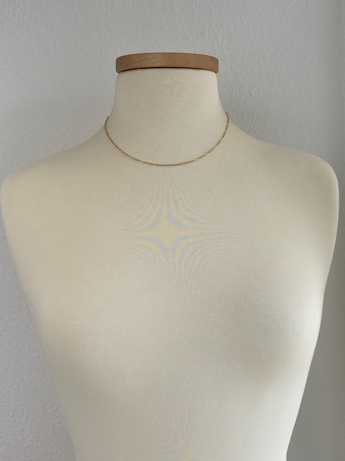 Vintage Solid 18k Yellow Gold Albert Cable Trombone Link Chain Necklace - 17.5 inches