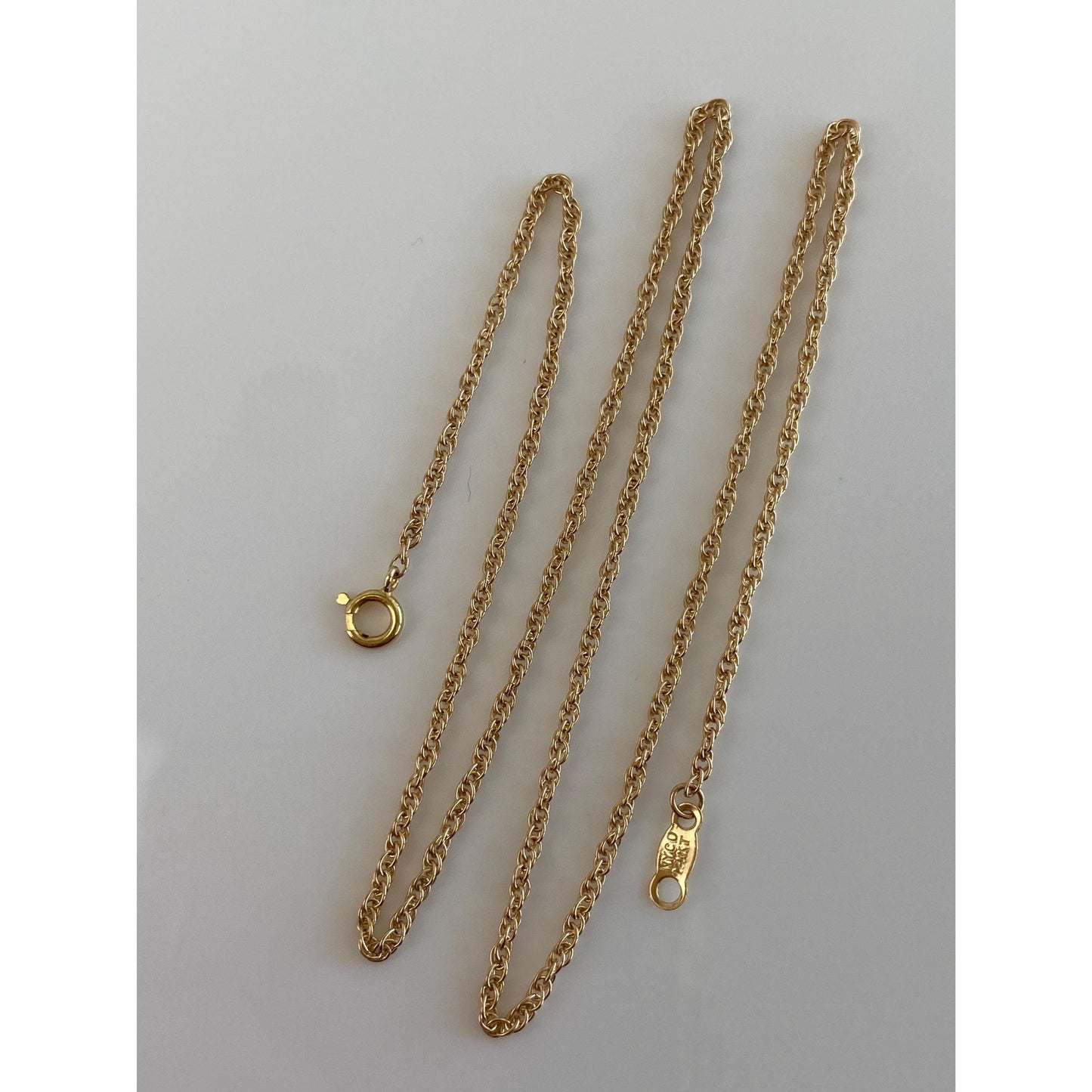 Vintage Solid 14k Yellow Gold Chain Necklace - 15 inches