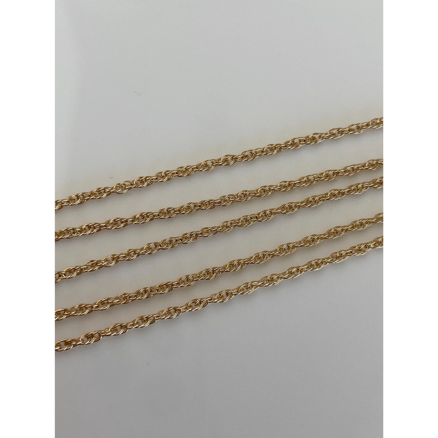 Vintage Solid 14k Yellow Gold Chain Necklace - 15 inches