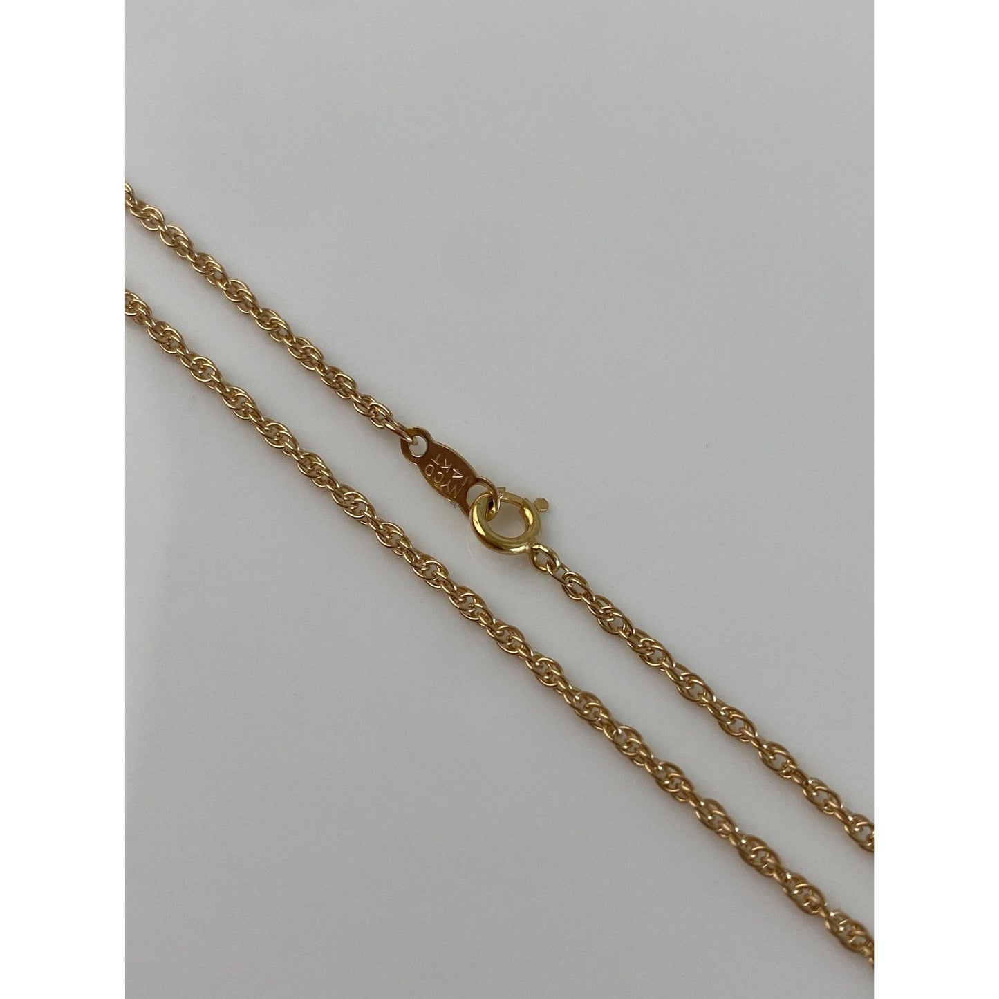 Vintage Solid 14k Yellow Gold Chain Necklace - 15 inches