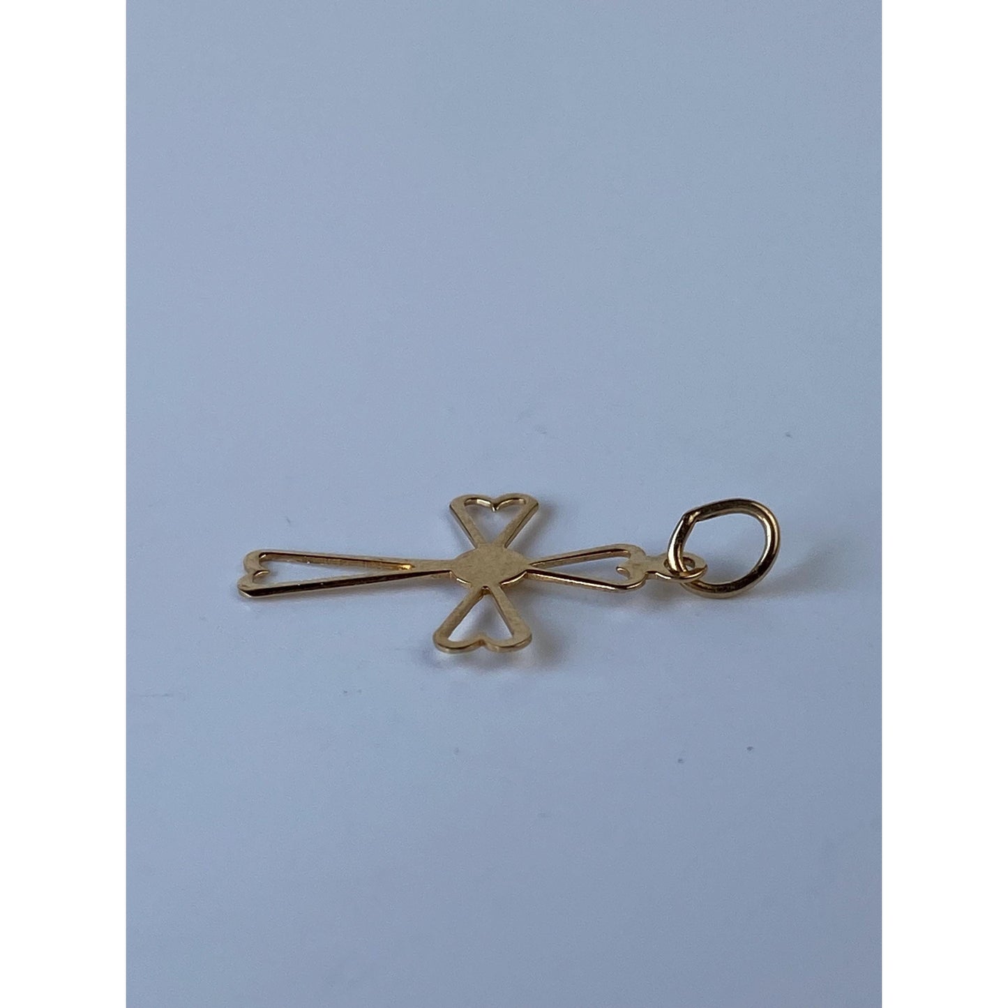 Vintage Solid 14k Yellow Gold Cross Charm