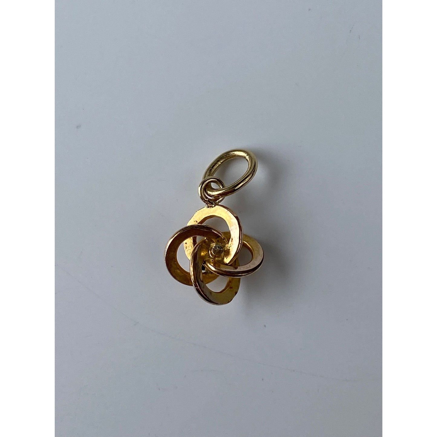 Vintage Solid 10k Yellow Gold Opal Knot Stick Pin Conversion Charm