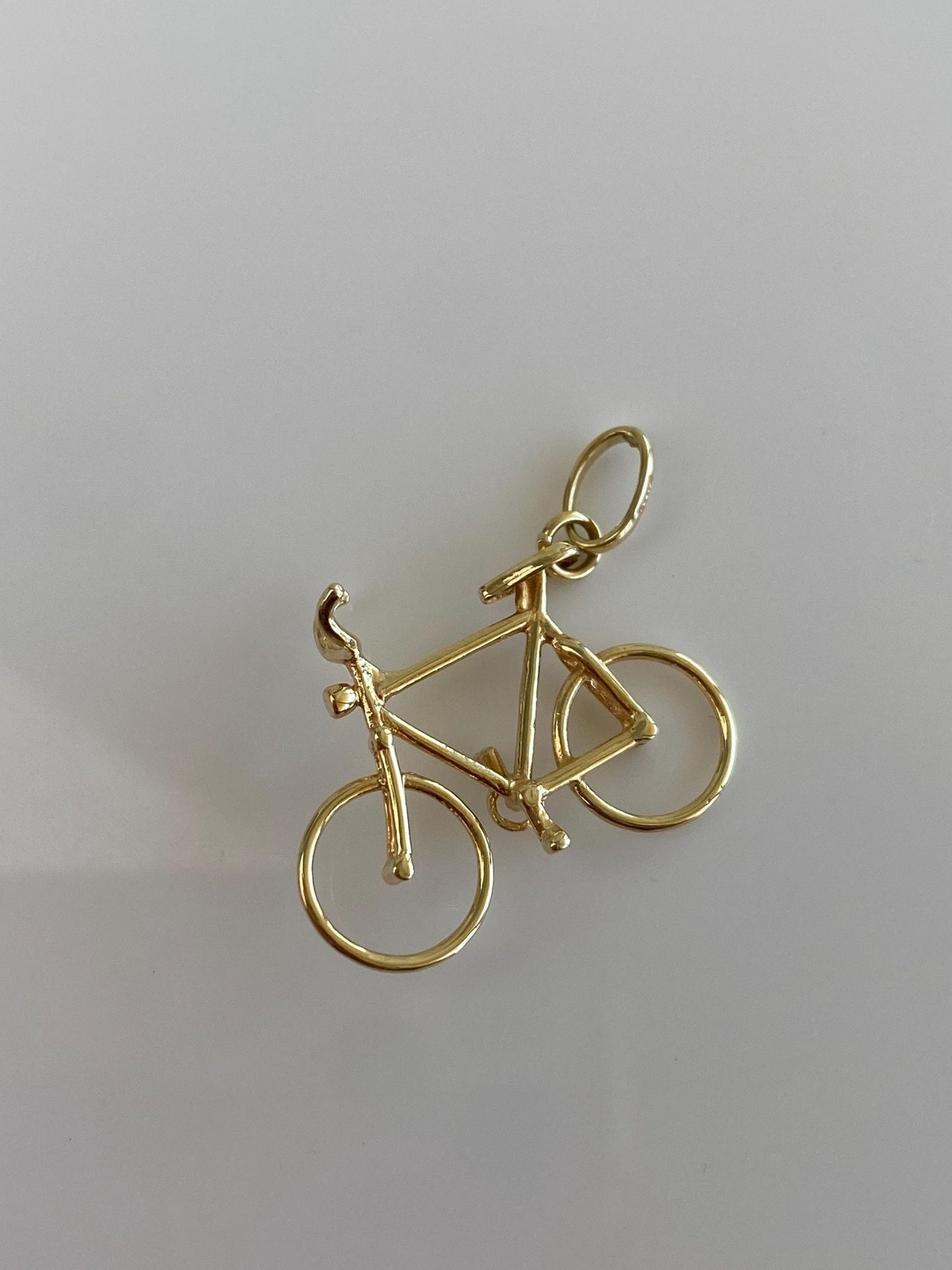 Vintage Solid 14k Yellow Gold Bicycle Charm