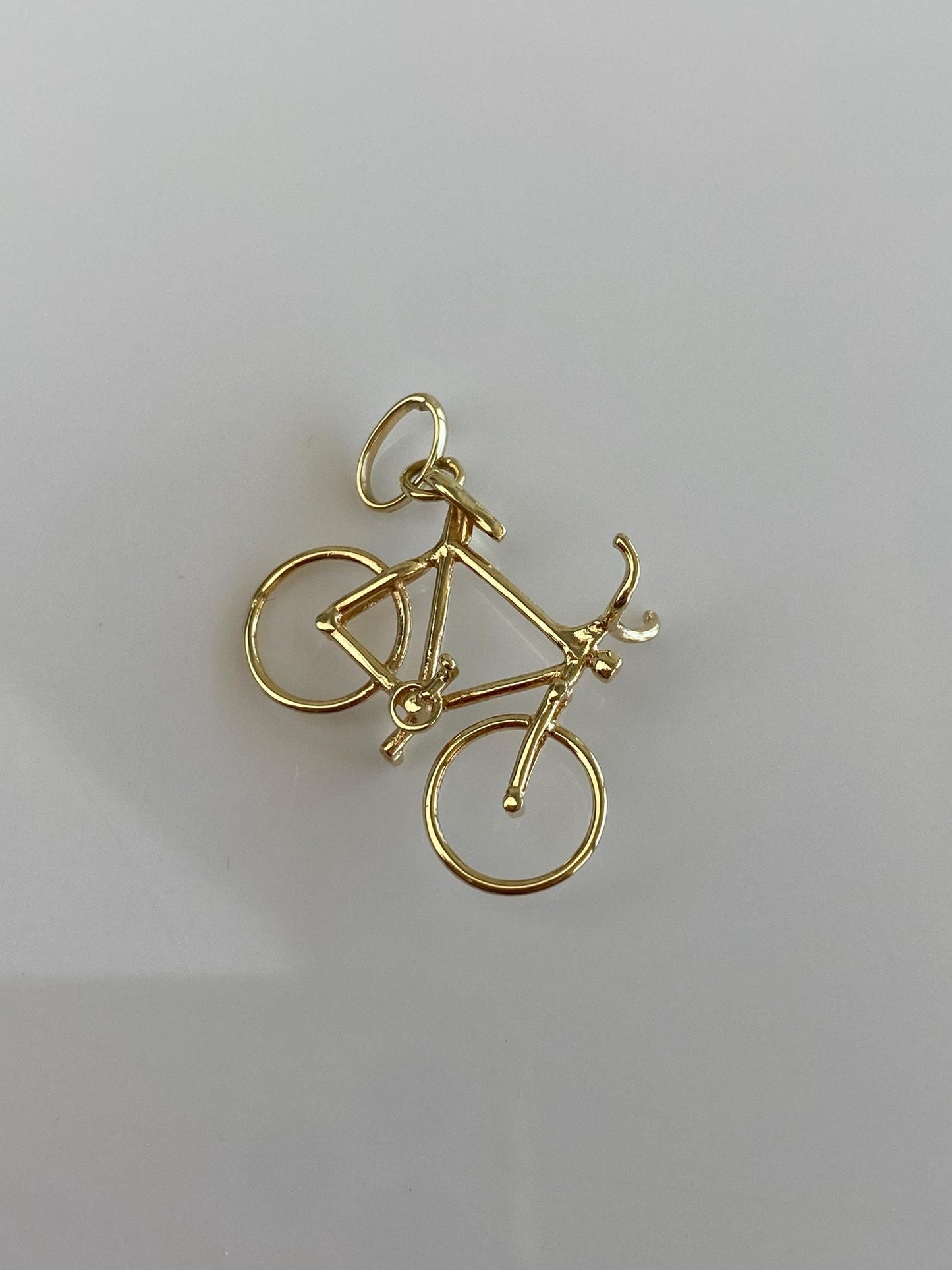 Vintage Solid 14k Yellow Gold Bicycle Charm