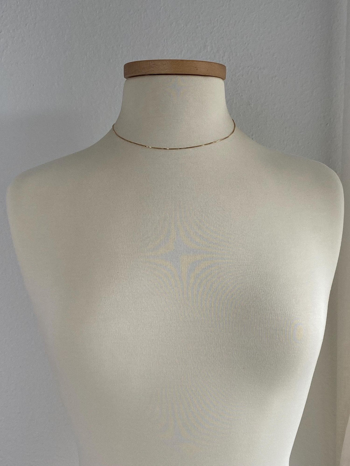 Vintage Solid 14k Yellow Gold Box Chain Necklace - 16.25 inches