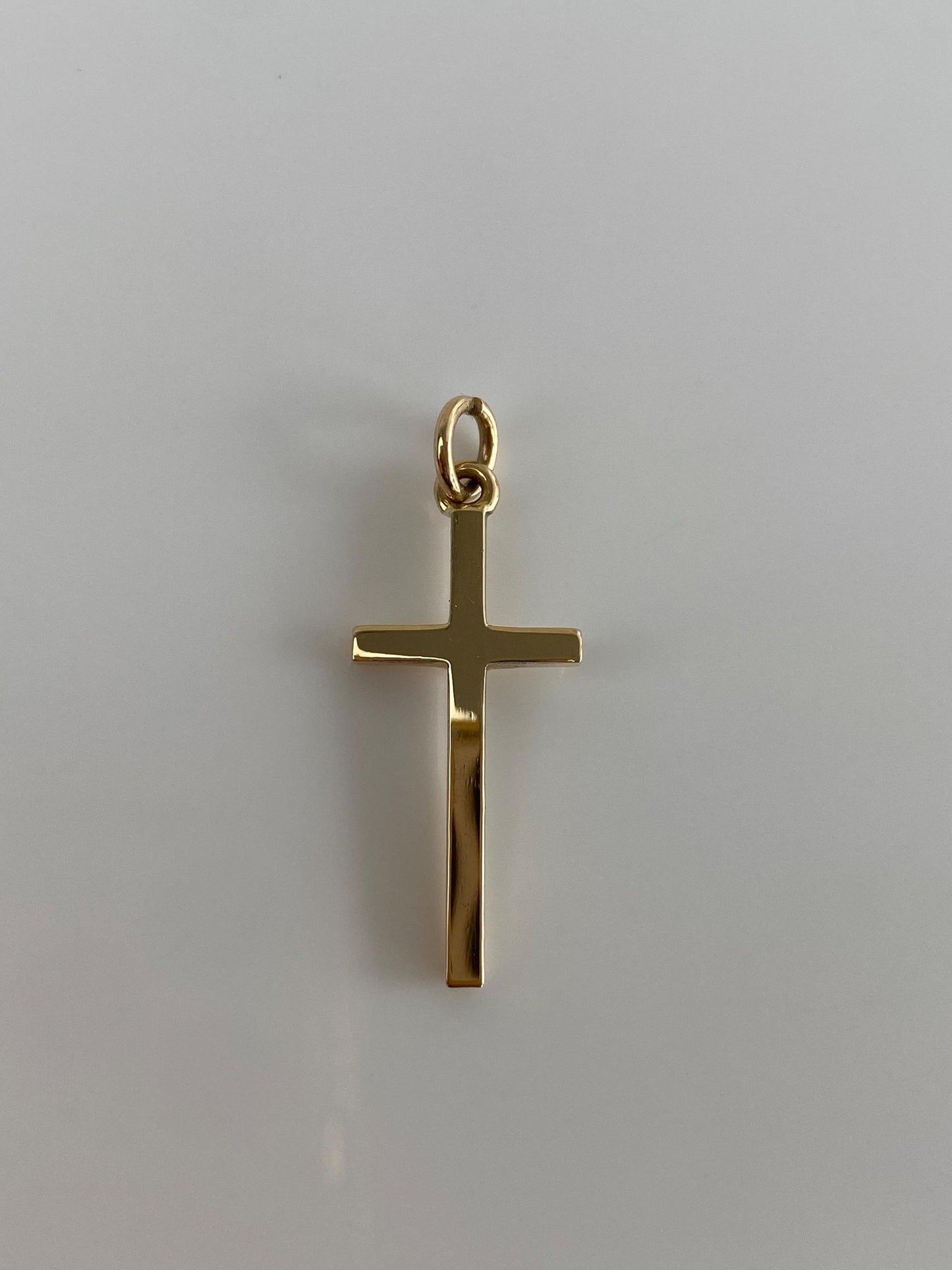 Vintage Solid 14k Yellow Gold Cross Charm