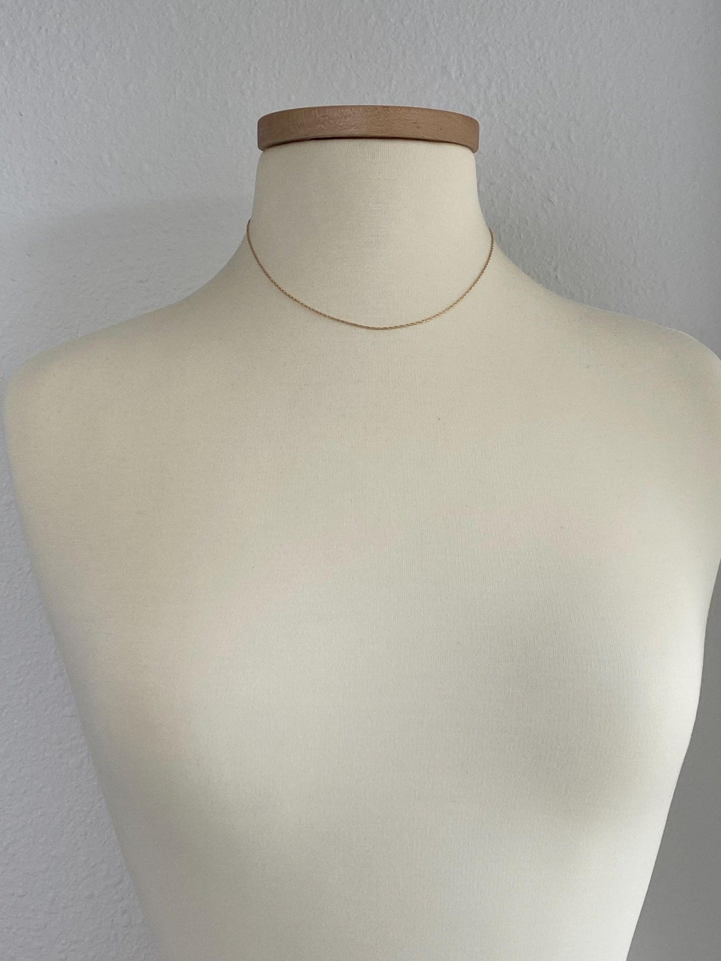 Vintage Solid 14k Yellow Gold Chain Necklace - 16.5 inches